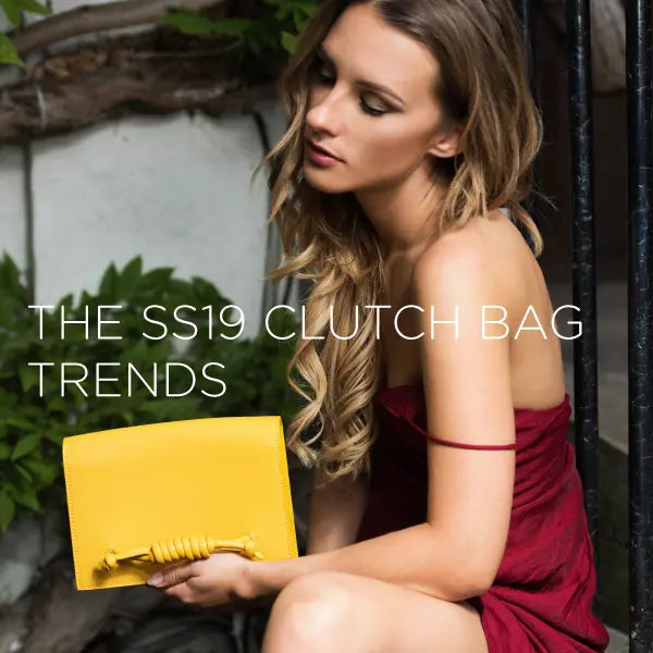 young women holding yellow clutch bag with her red dress