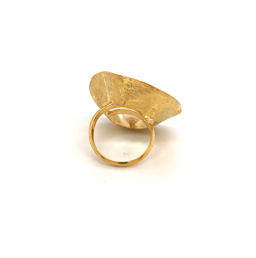 Sea & Moon Medium Ring, Sterling Silver with Gold Plate