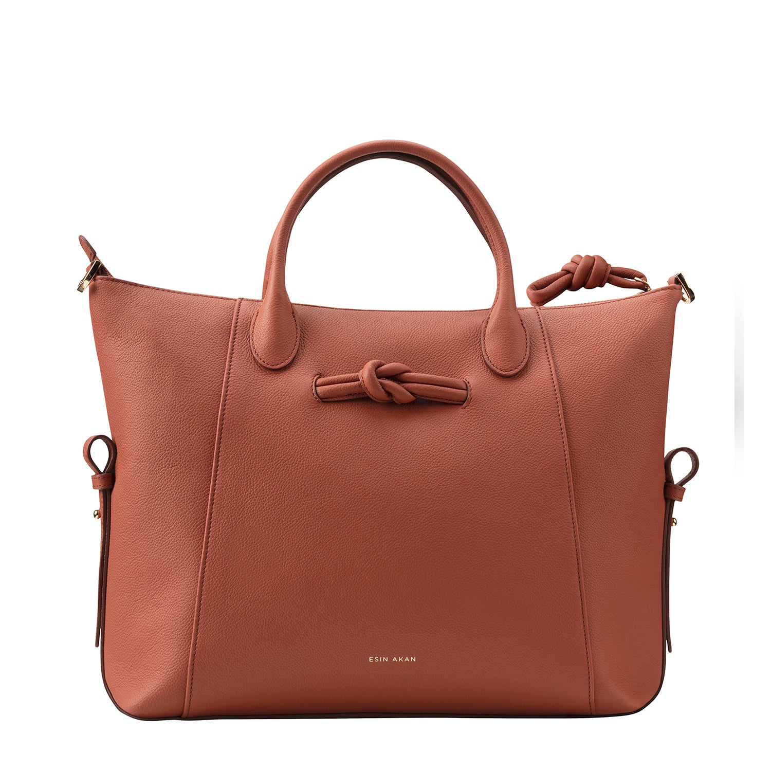 Wimbledon Leather Laptop Backpack Terracotta, Soft Small Grain Calf Leather