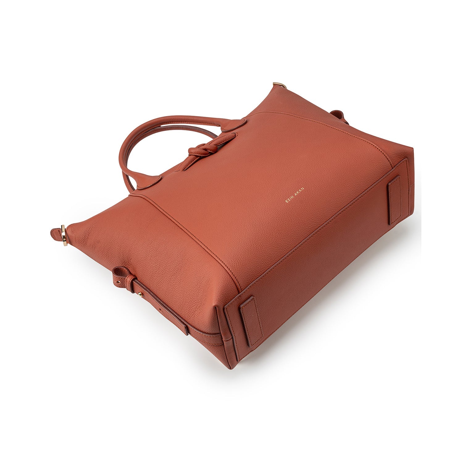 Wimbledon Leather Laptop Backpack Terracotta, Soft Small Grain Calf Leather