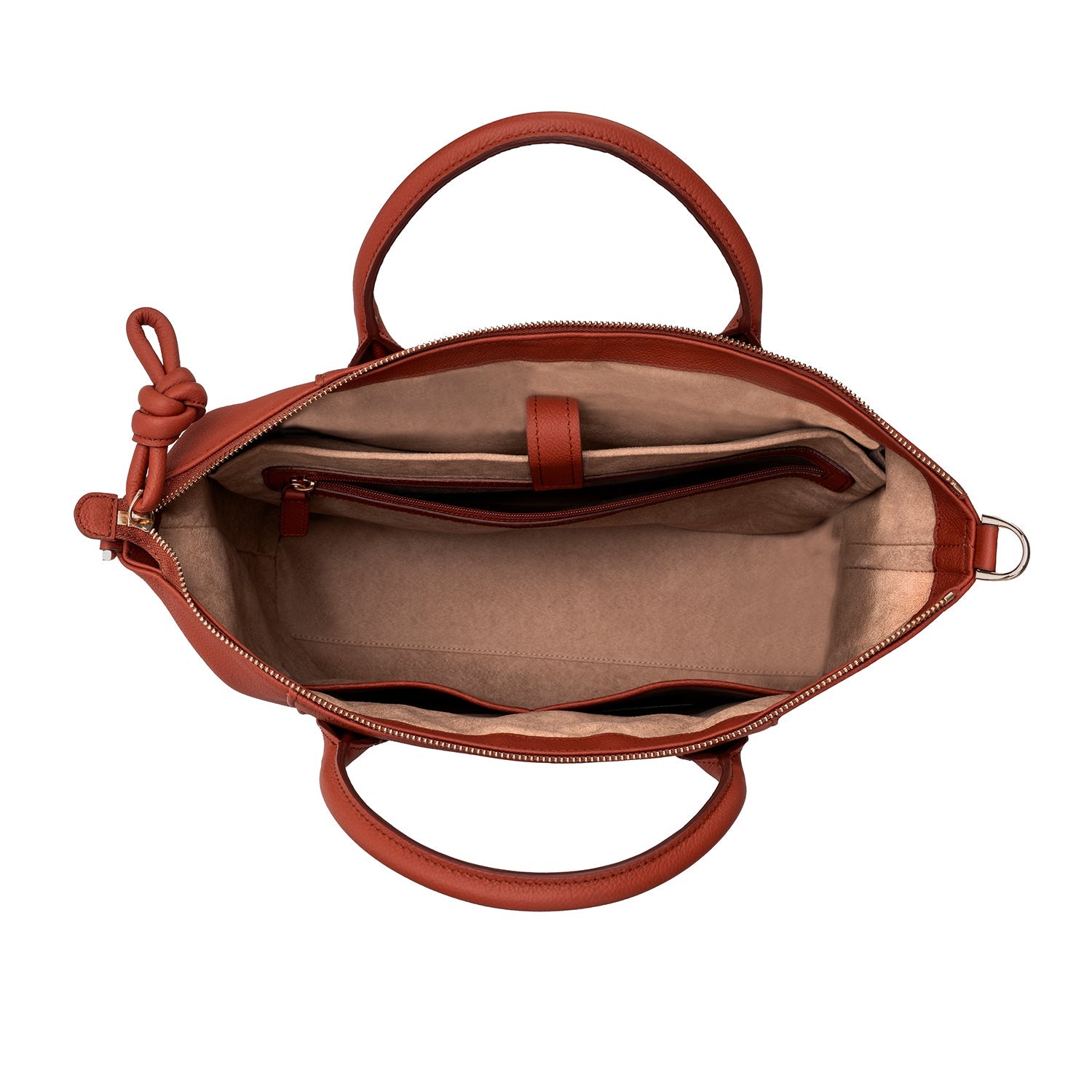 Wimbledon Leather Laptop Backpack Terracotta, Soft Small Grain Calf Leather