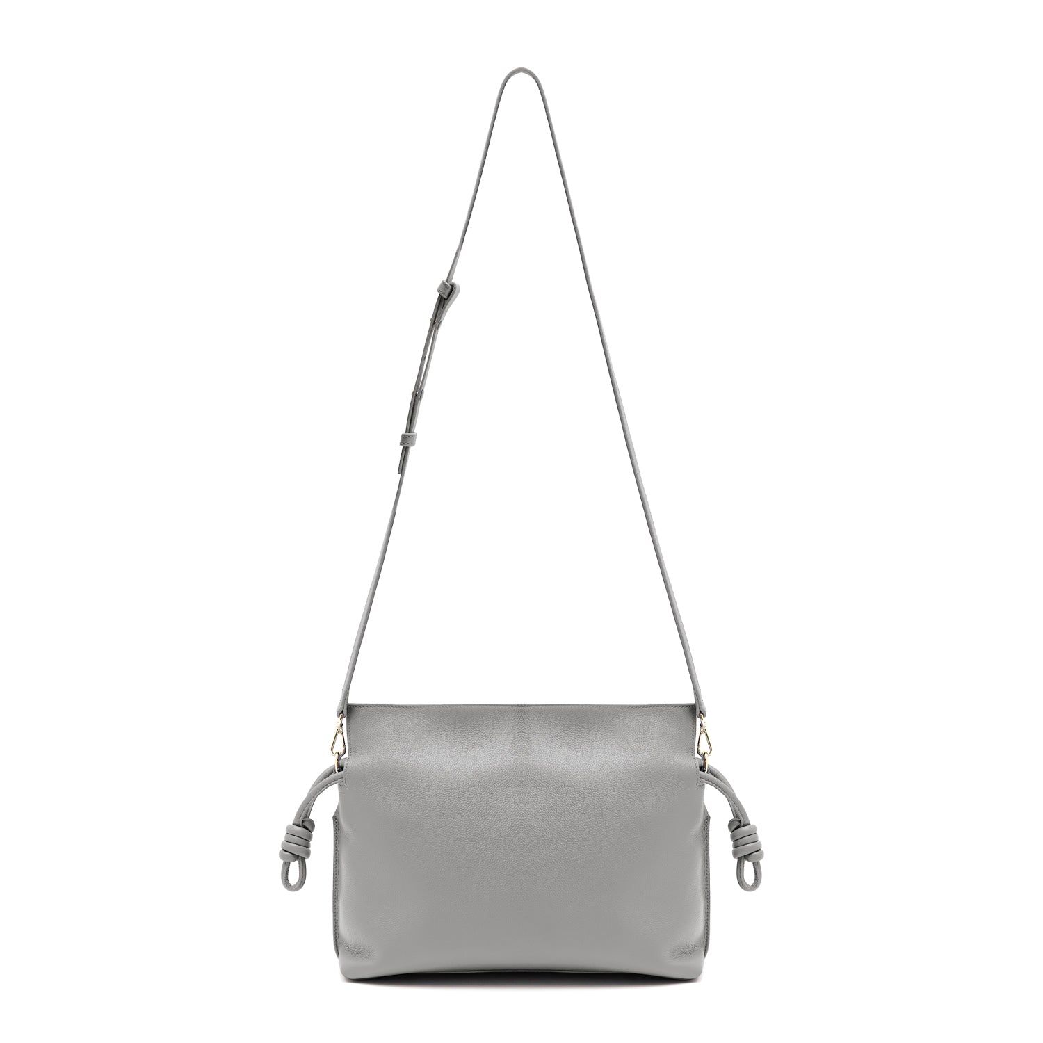 Midi Emma Leather Crossbody Bag, Grey Grey