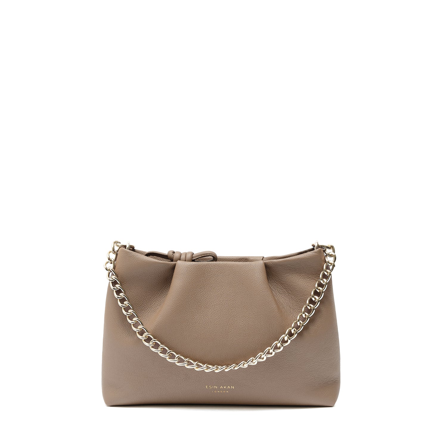 Midi Mayfair Leather Crossbody Bag, Oatmilk Beige