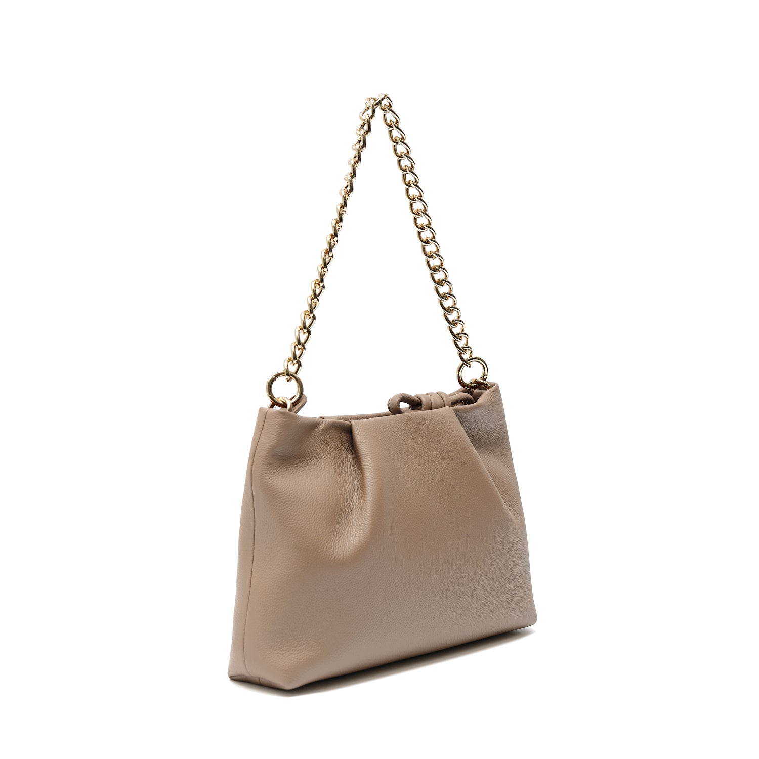 Midi Mayfair Leather Crossbody Bag, Oatmilk Beige