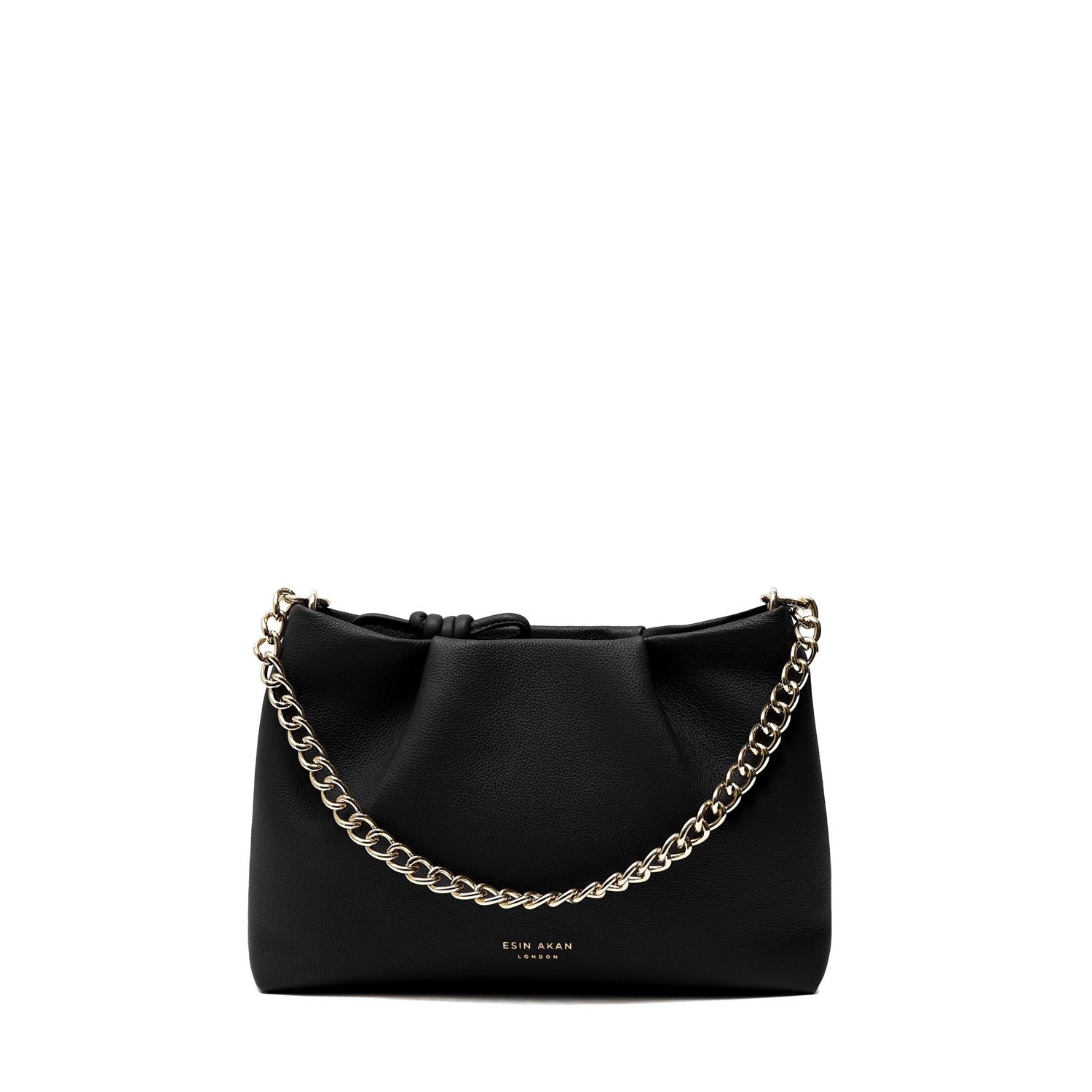 Midi Mayfair Leather Crossbody Bag, Black Black