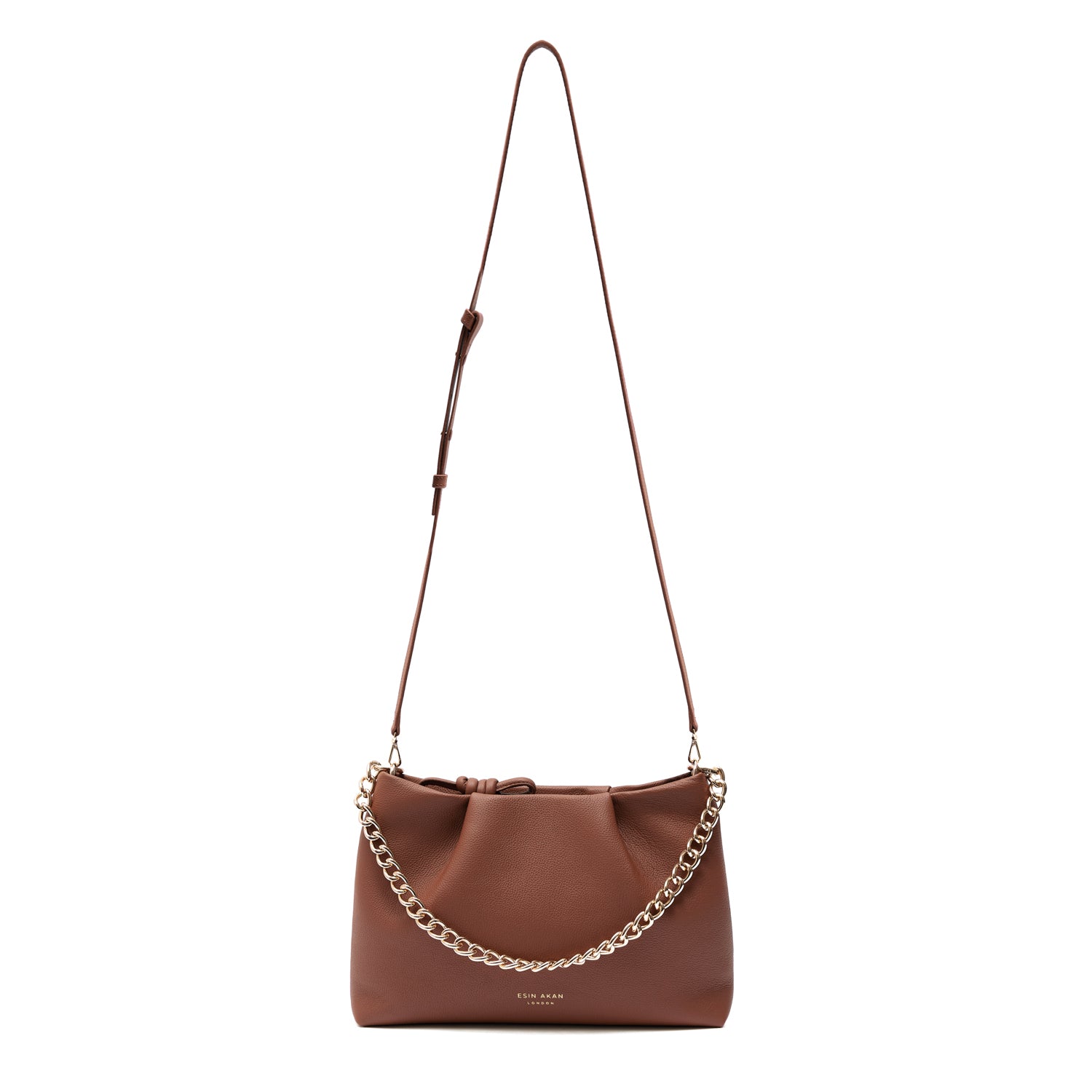 Midi Mayfair Leather Crossbody Bag, Nutshell Tan