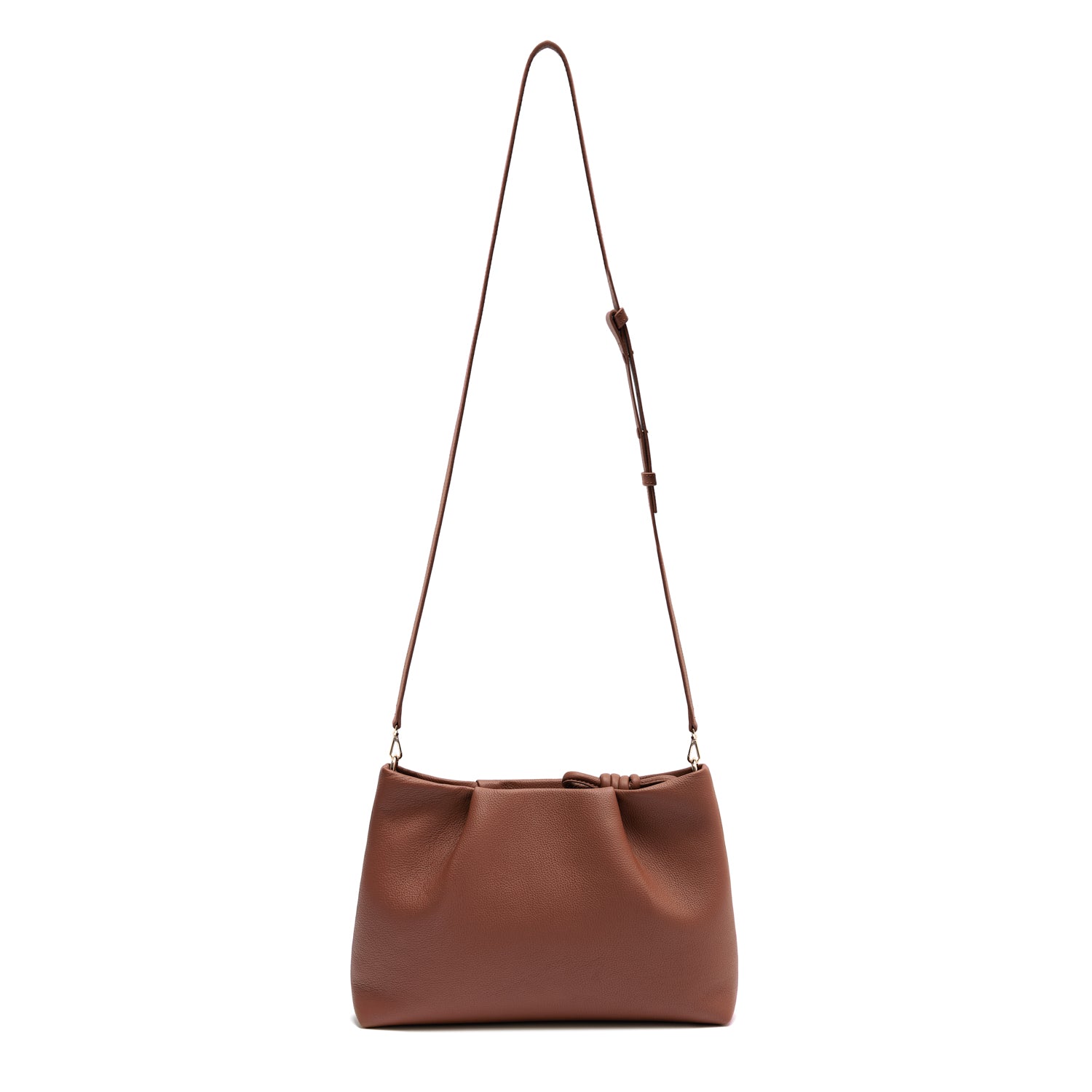 Midi Mayfair Leather Crossbody Bag, Nutshell Tan