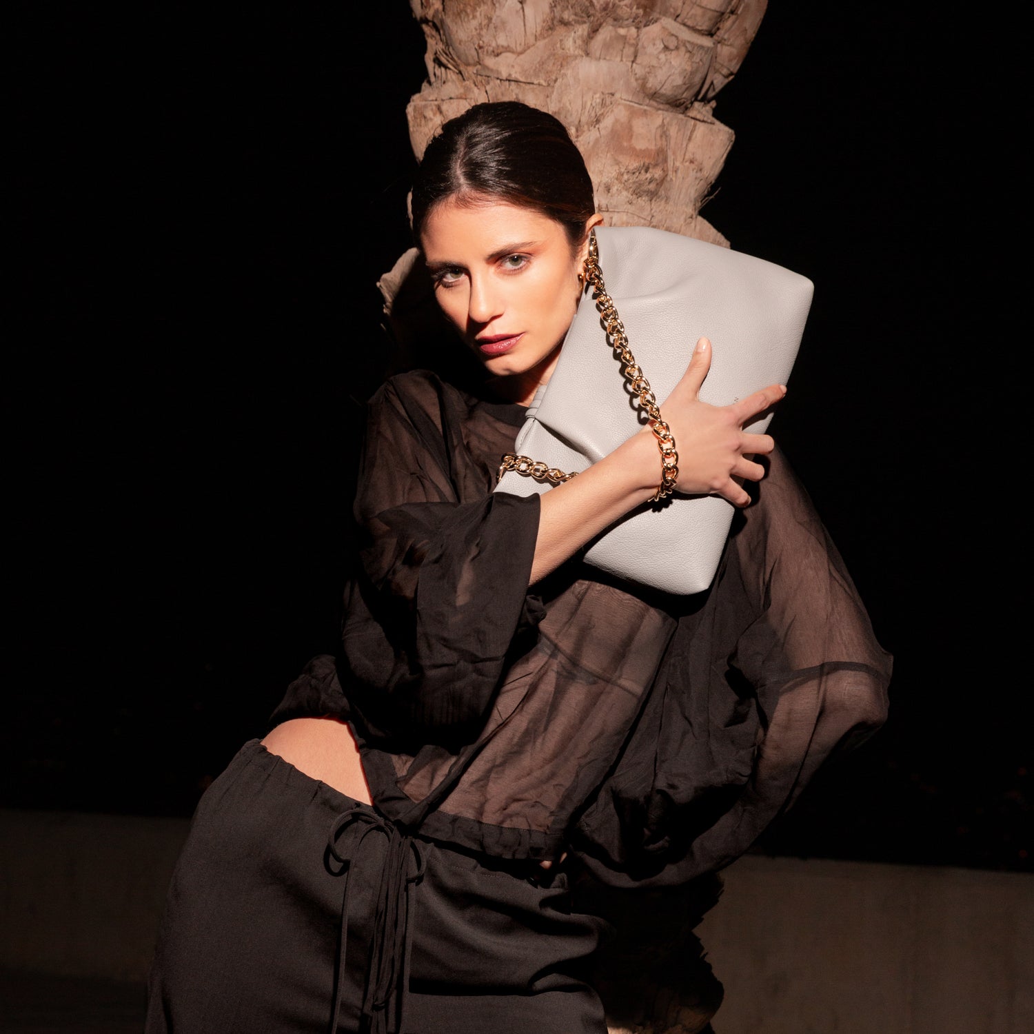 3-in-1 Midi Richmond Leather Crossbody Bag, Grey