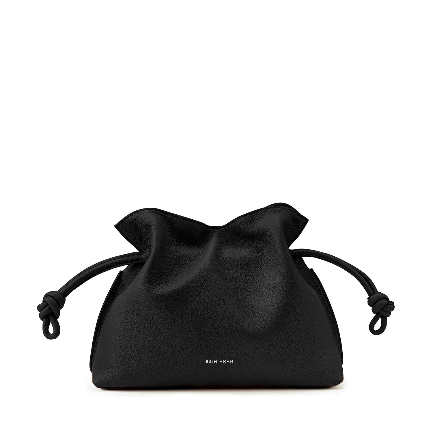 Midi Emma Convertible Tote Black, Soft Small Grain Calf Leather