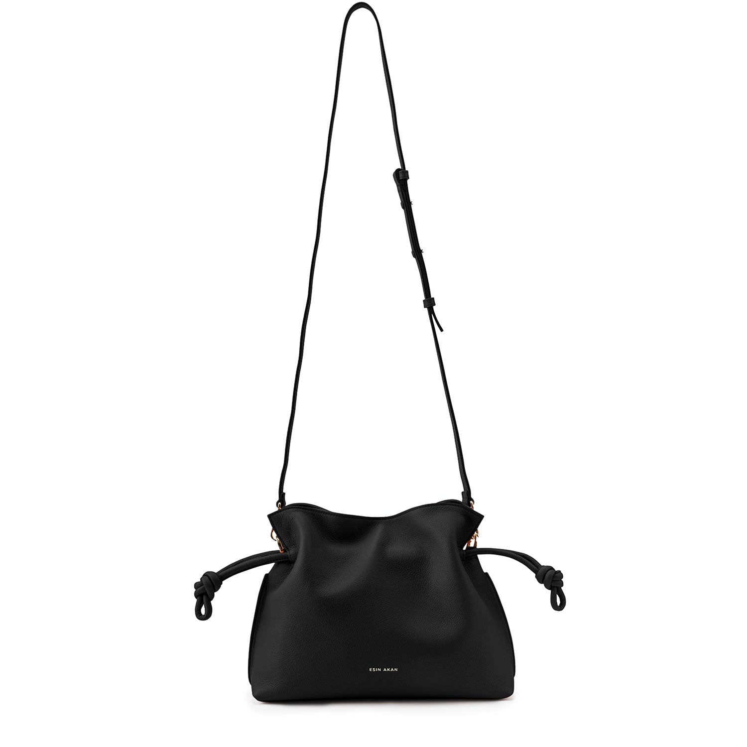 Midi Emma Convertible Tote Black, Soft Small Grain Calf Leather