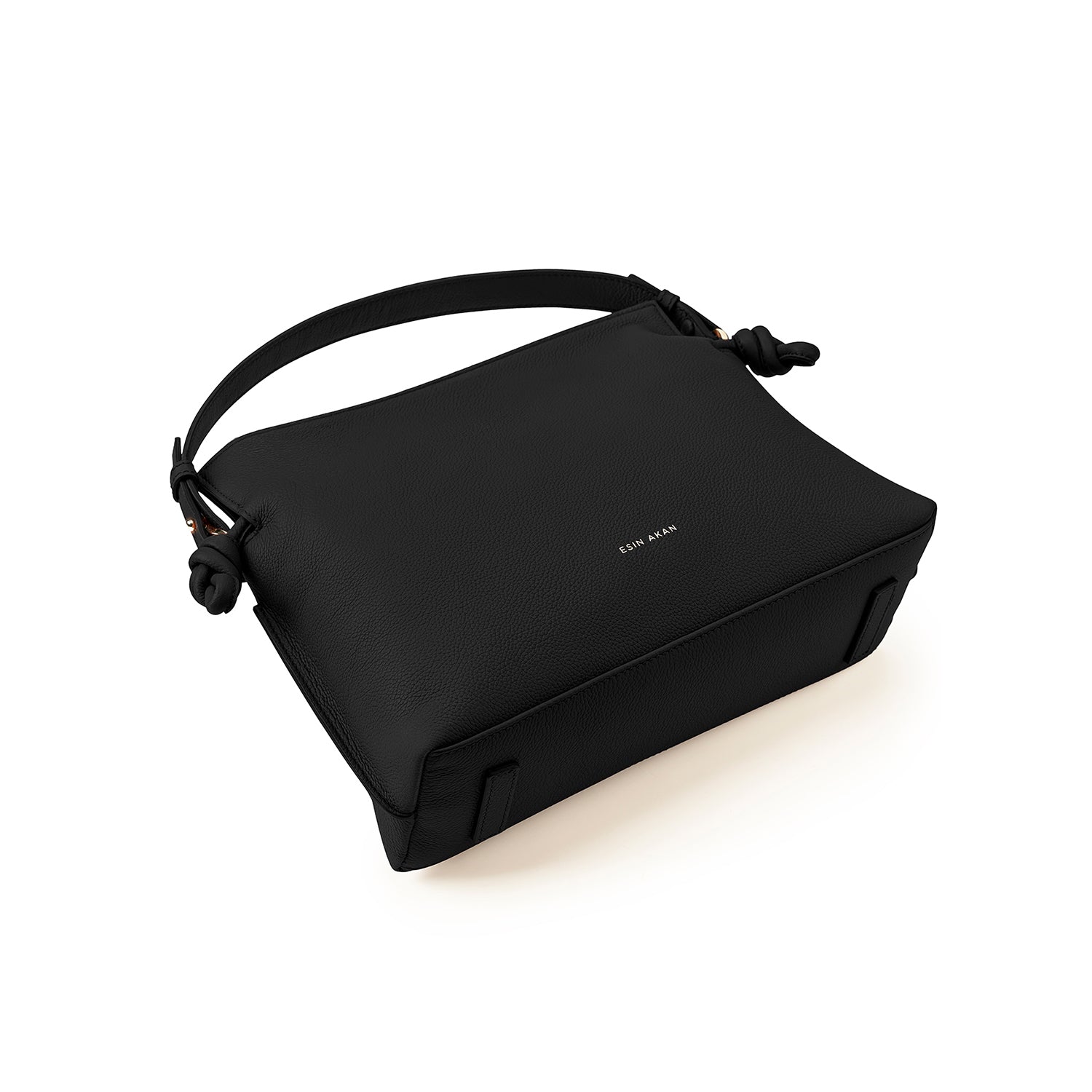 Midi Emma Convertible Tote Black, Soft Small Grain Calf Leather