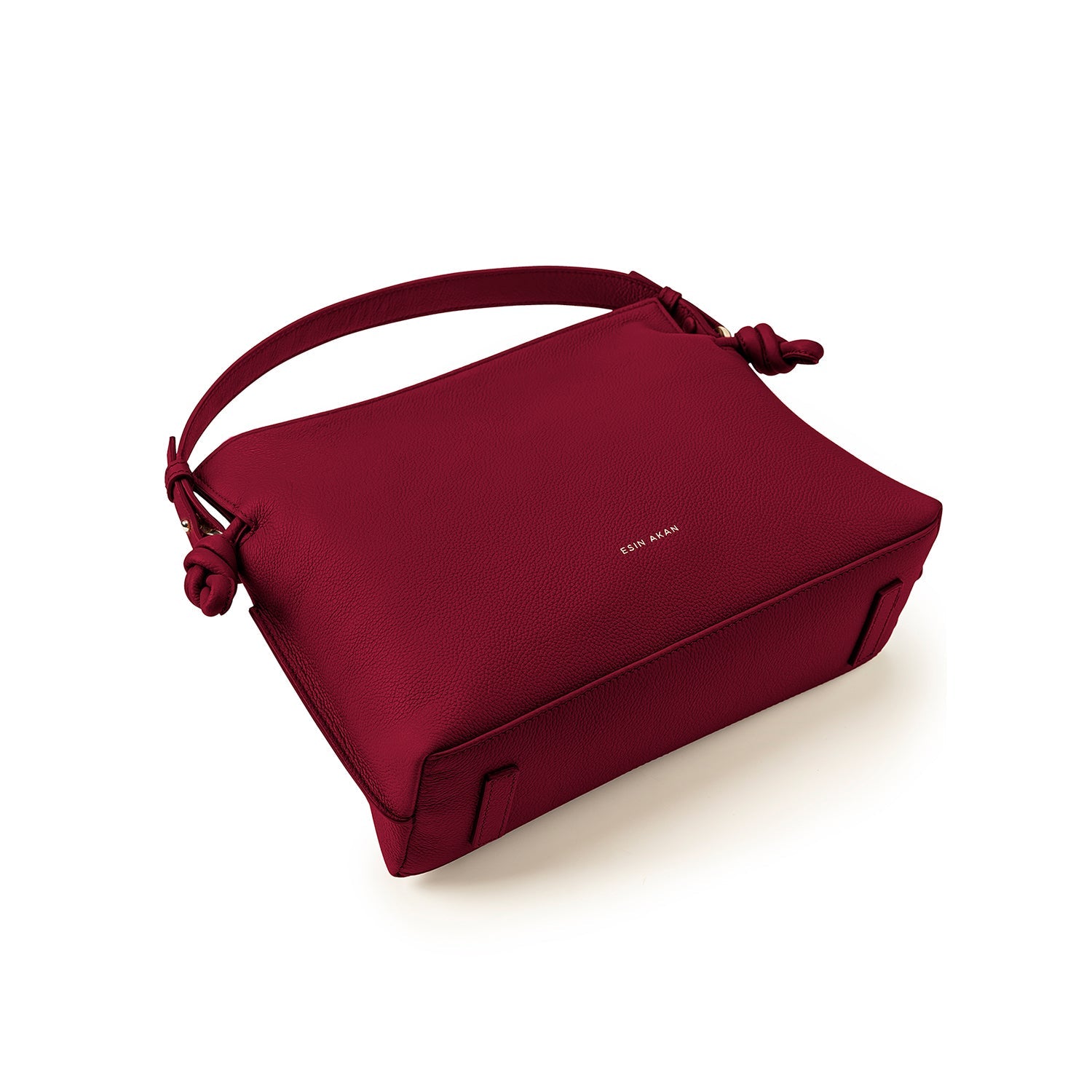Midi Emma Convertible Tote Cherry, Soft Small Grain Calf Leather