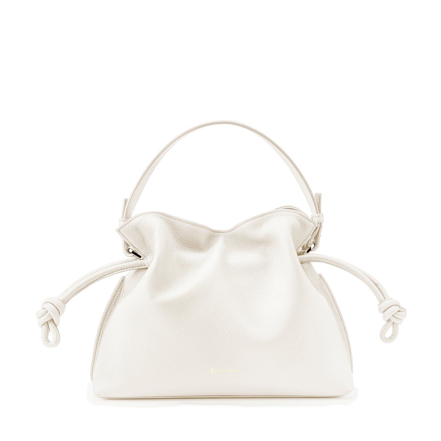 Midi Emma Convertible Tote Ivory, Soft Small Grain Calf Leather