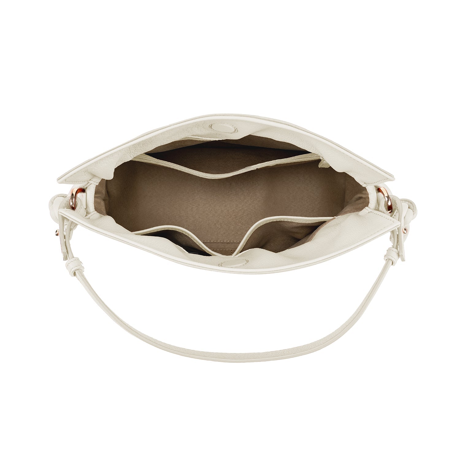 Midi Emma Convertible Tote Ivory, Soft Small Grain Calf Leather