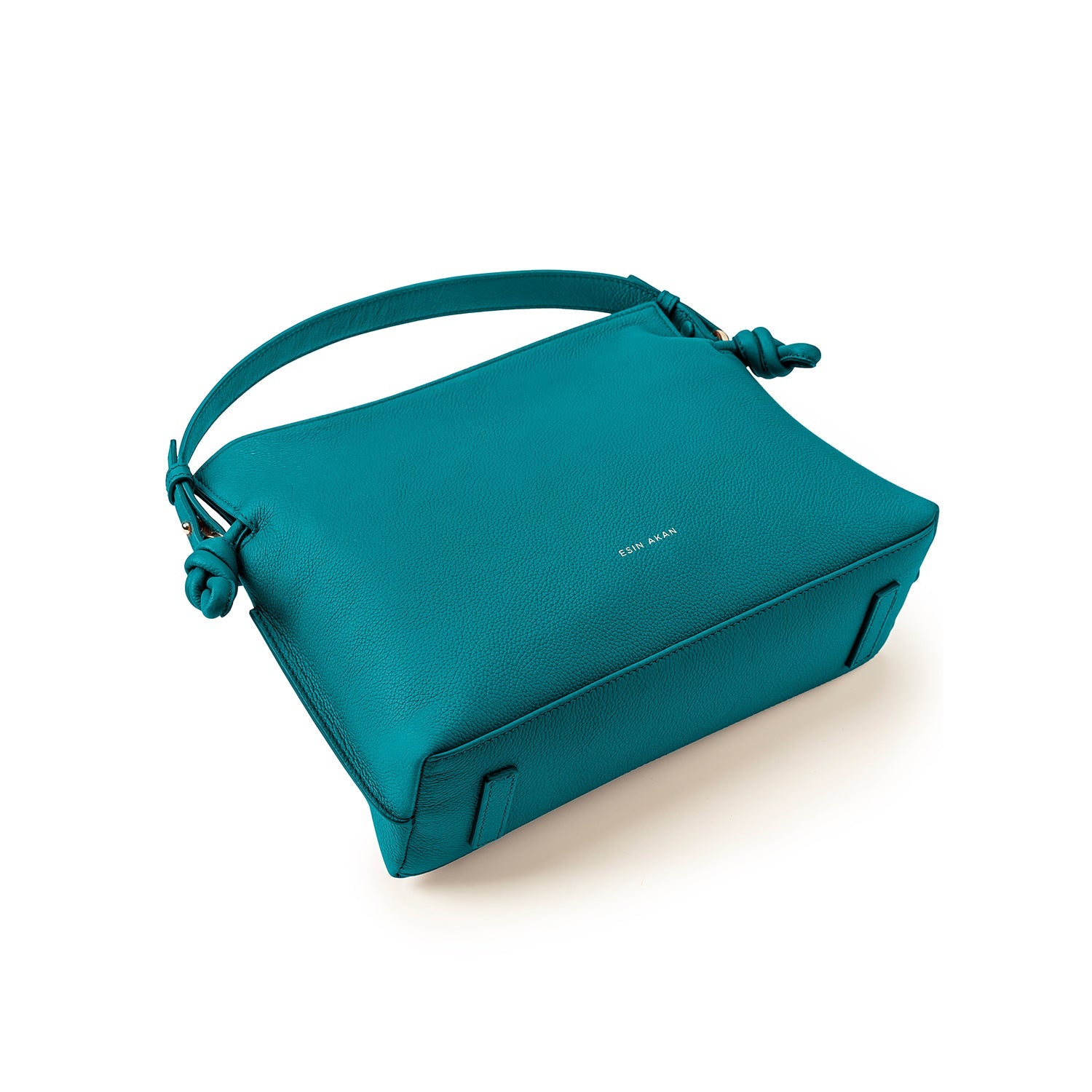 Midi Emma Convertible Tote Teal Soft Small Grain Calf Leather