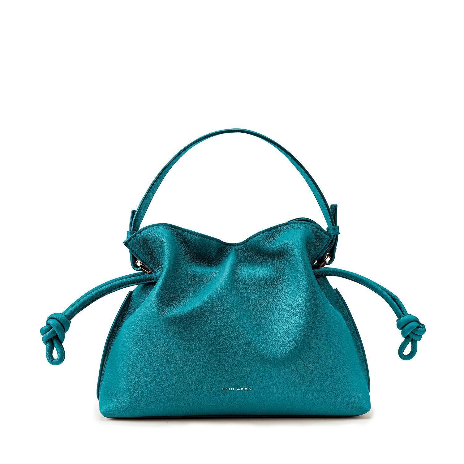 Midi Emma Convertible Tote Teal Soft Small Grain Calf Leather