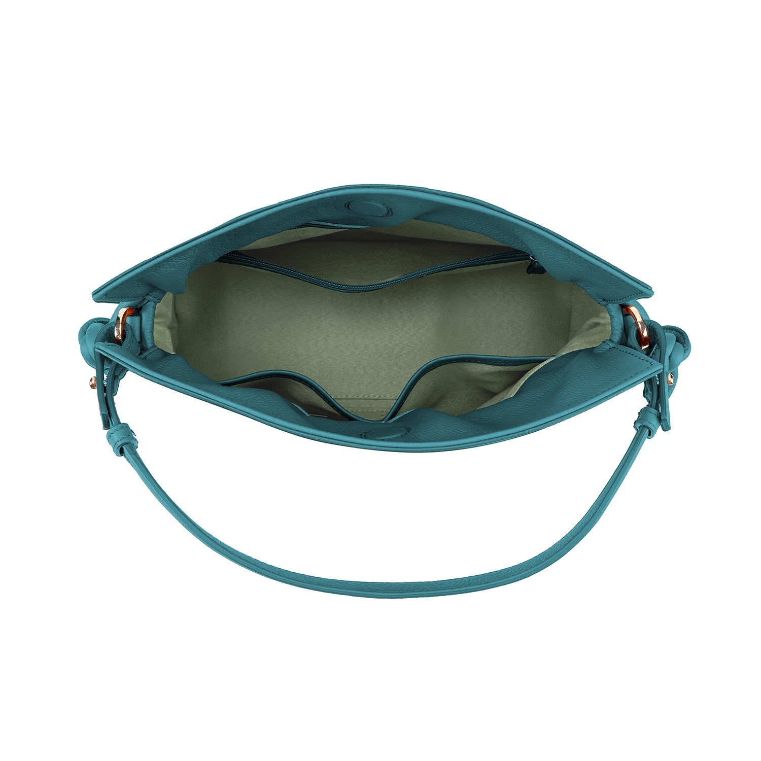 Midi Emma Convertible Tote Teal Soft Small Grain Calf Leather