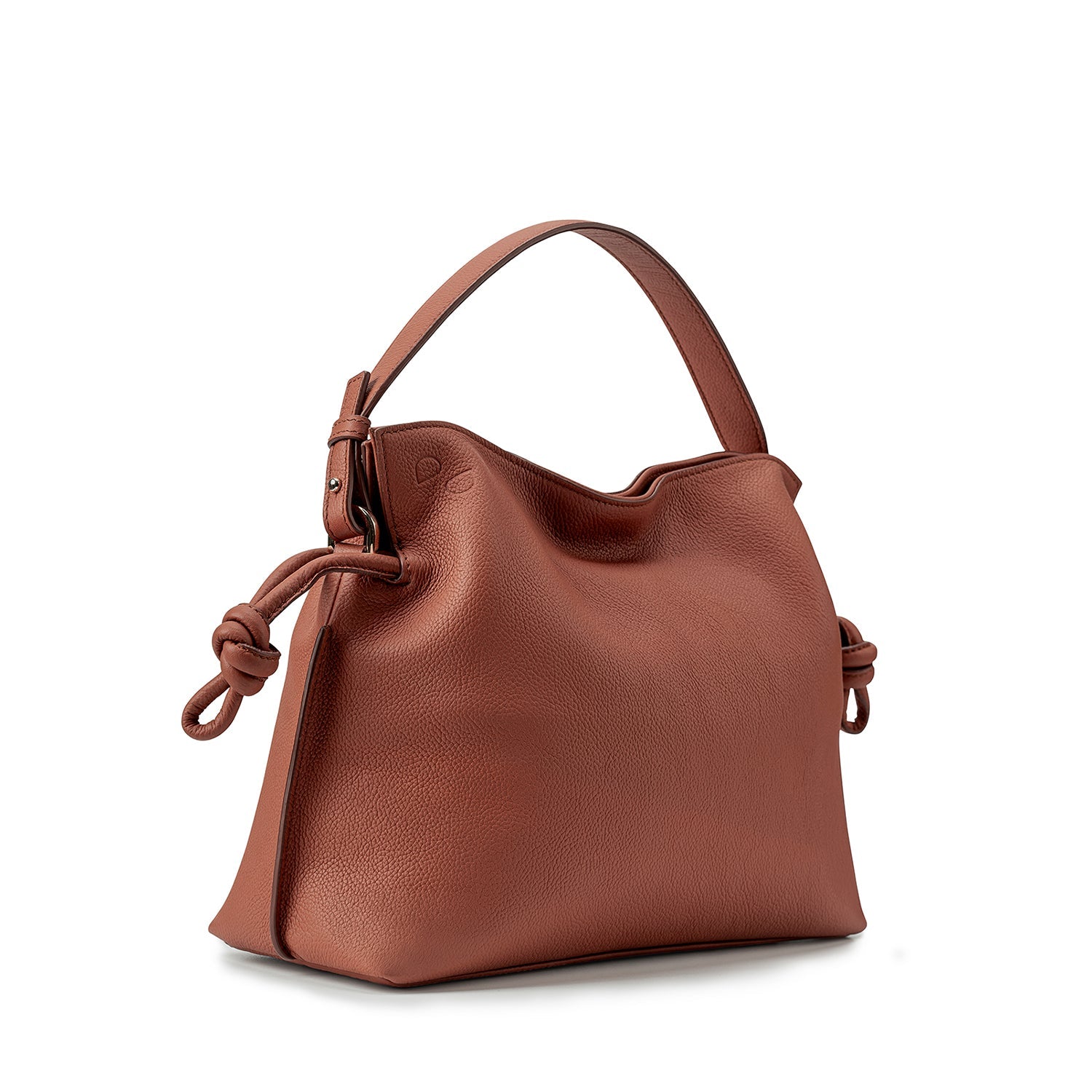 Midi Emma Convertible Tote Terracotta, Soft Small Grain Calf Leather