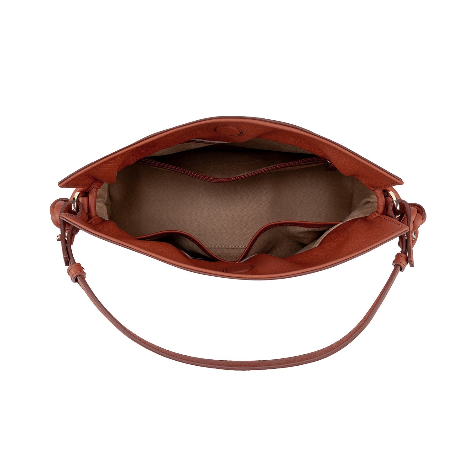 Midi Emma Convertible Tote Terracotta, Soft Small Grain Calf Leather