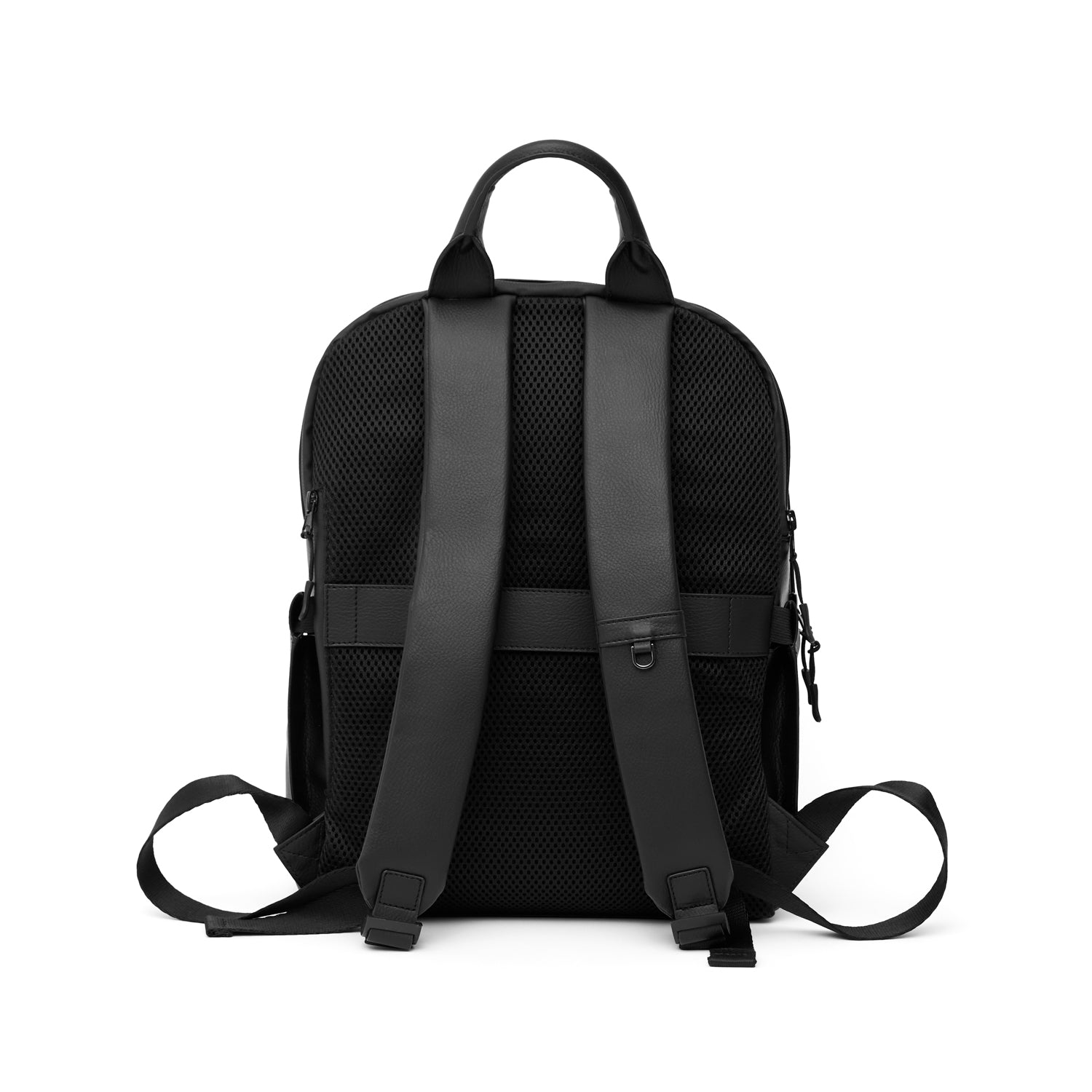 Kensington Unisex Olive Leather Backpack, Black