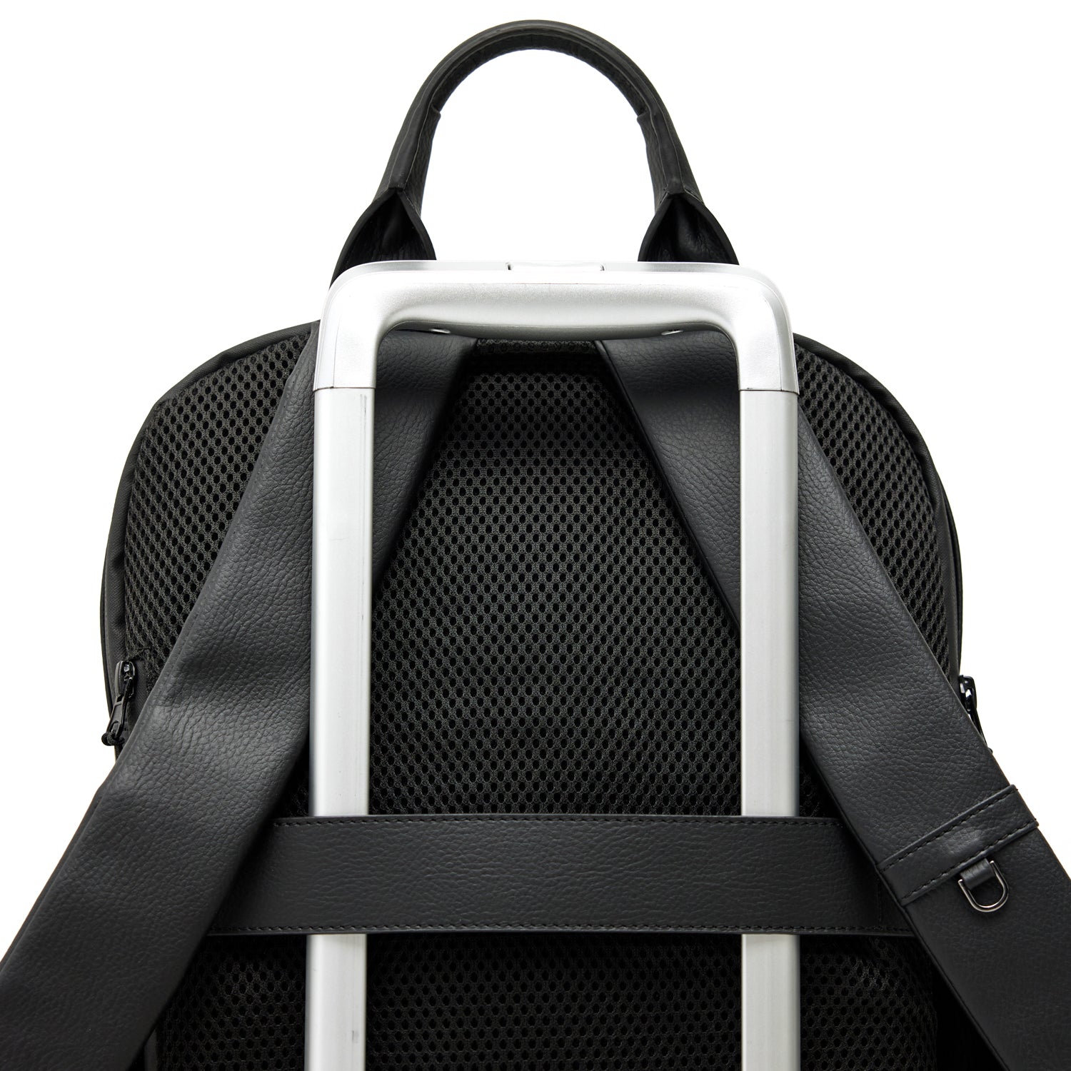 Kensington Unisex Olive Leather Backpack, Black