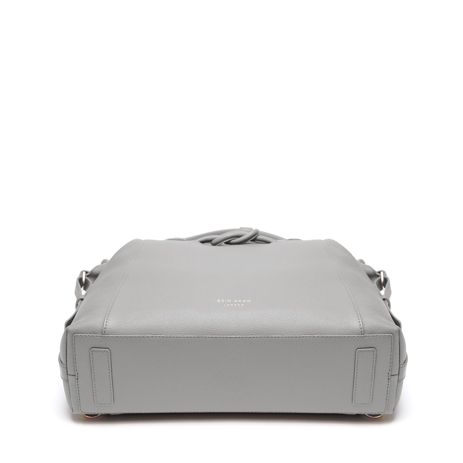 Wimbledon Leather Backpack Tote, Grey Grey