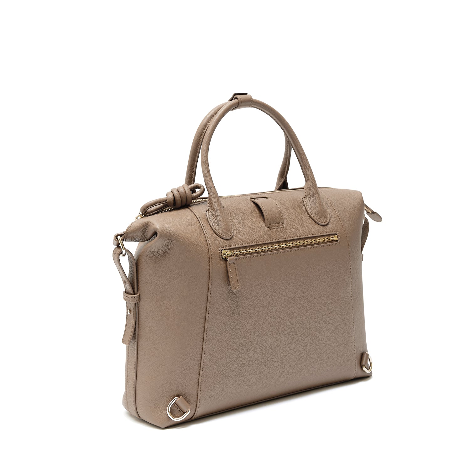 Wimbledon Leather Backpack Tote, Oatmilk Oatmilk