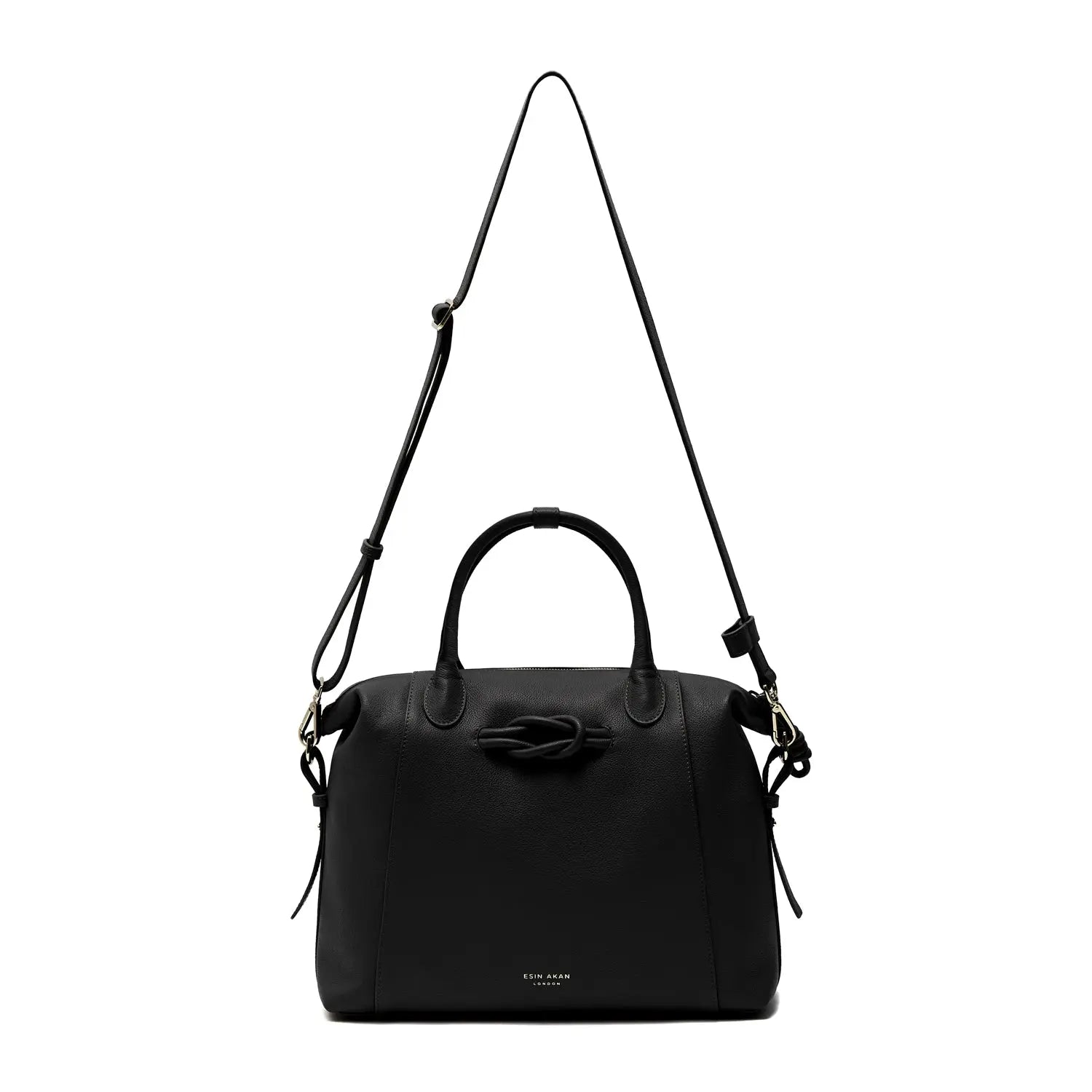 Wimbledon Leather Backpack Tote, Black Black