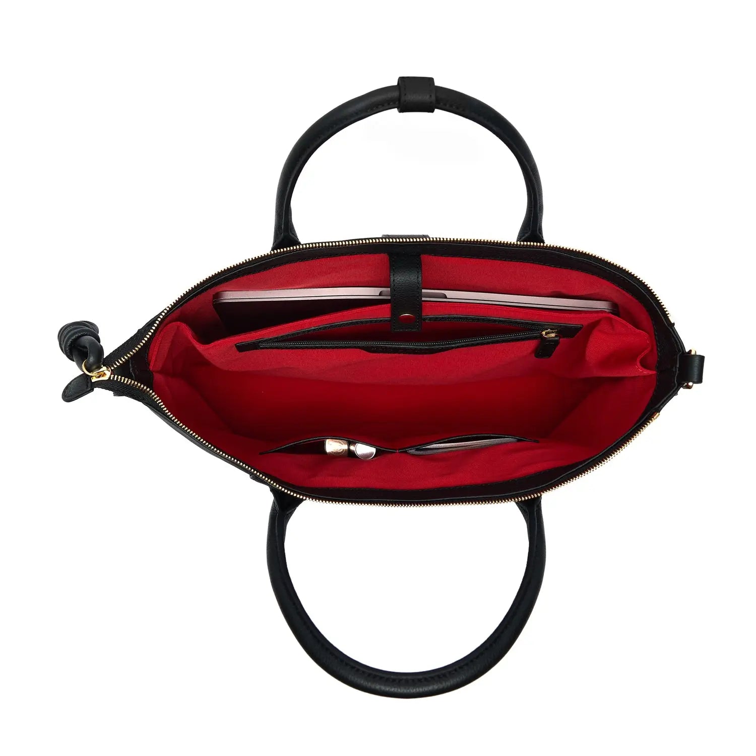 Wimbledon Leather Backpack Tote, Black Black