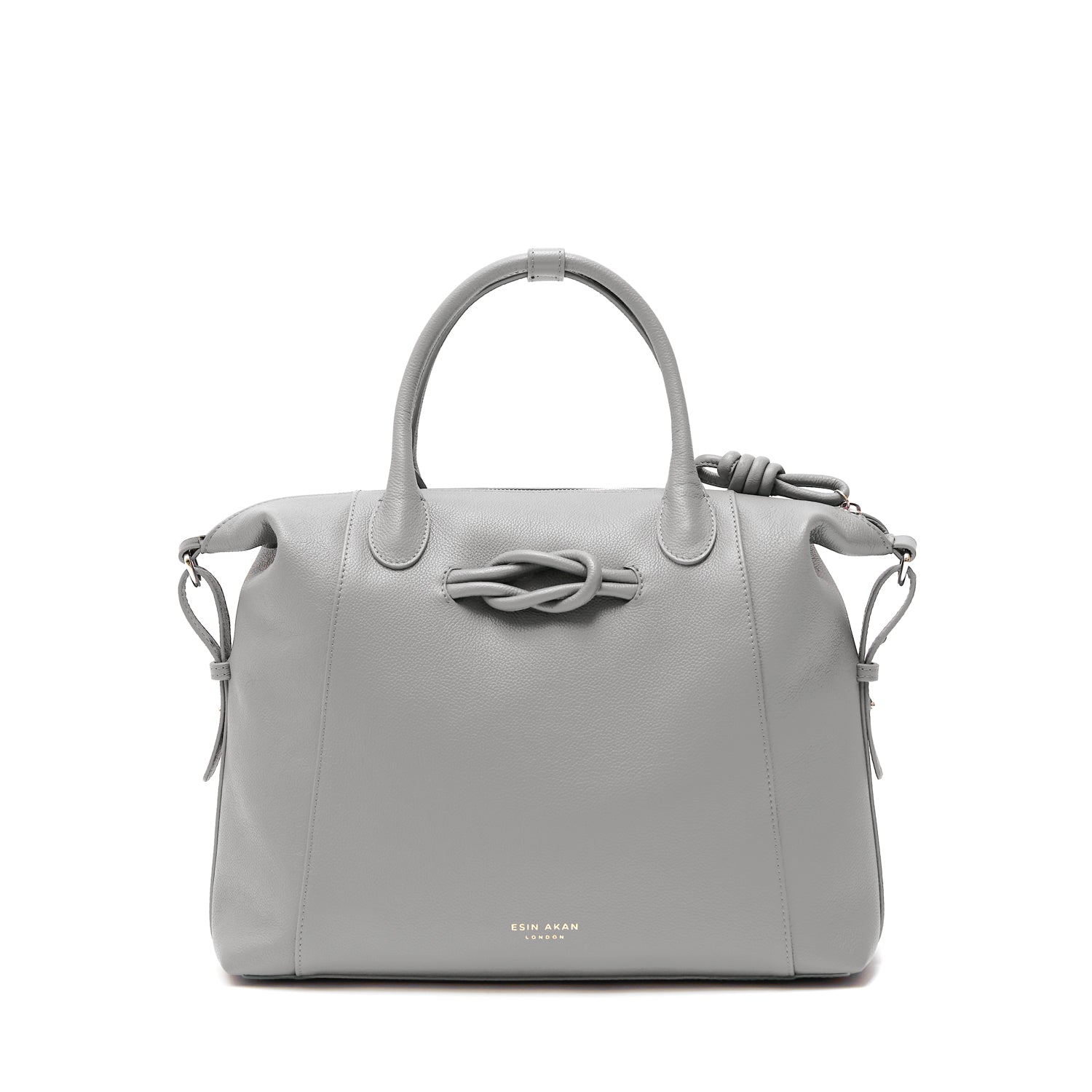 Wimbledon Leather Backpack Tote, Grey Grey