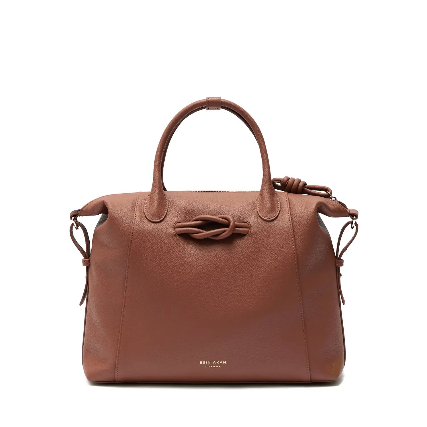 Wimbledon Expandable Multiway Backpack Tote Nutshell, Soft Small Grain Calf Leather