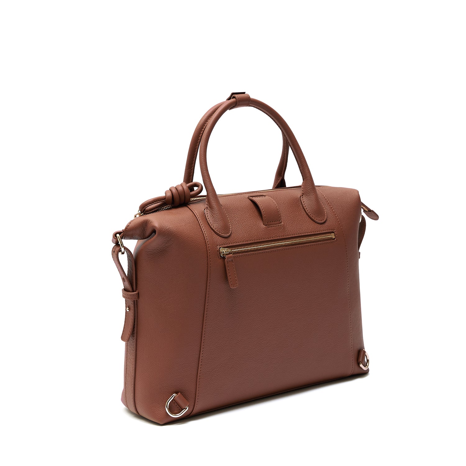 Wimbledon Leather Backpack Tote, Nutshell Nutshell