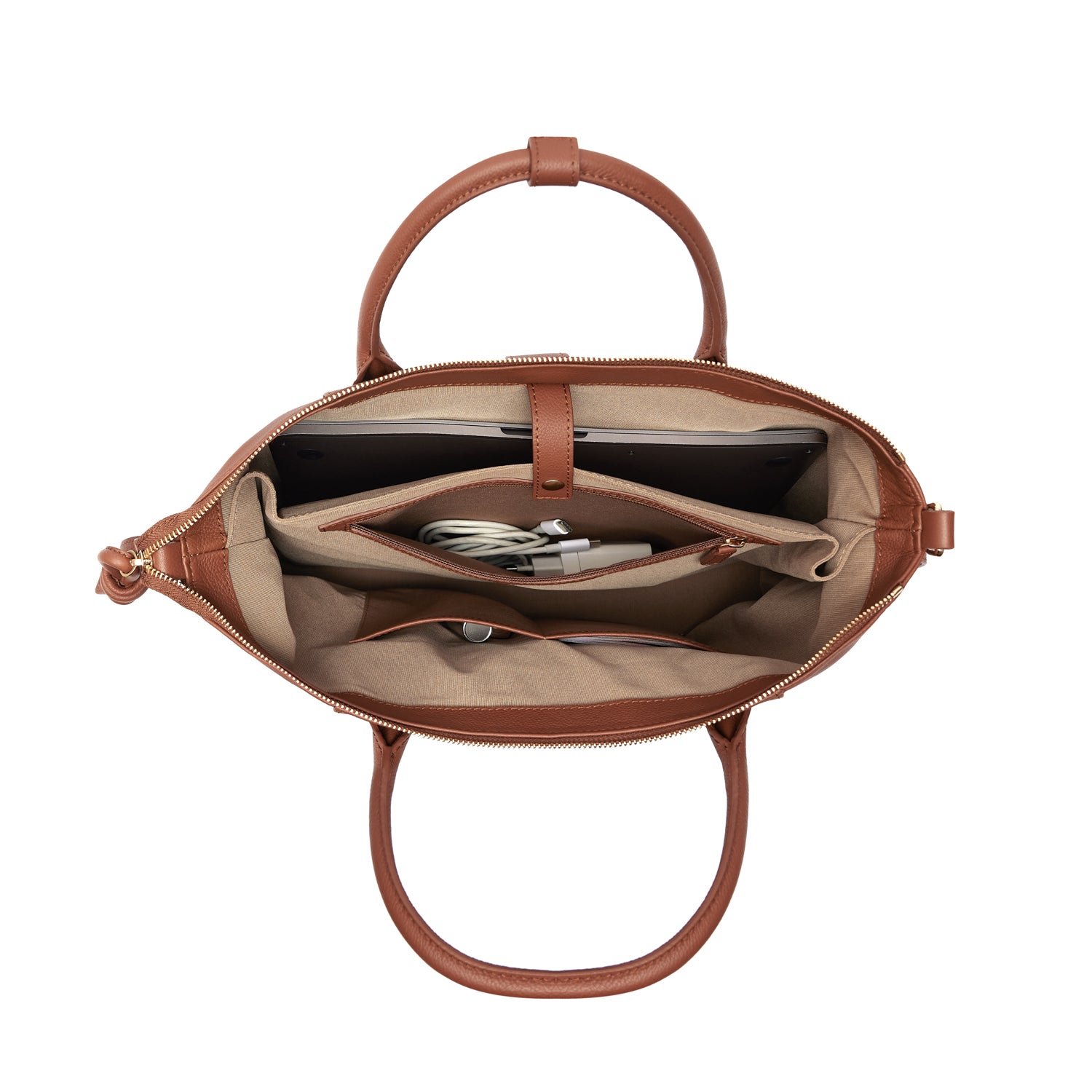 Wimbledon Leather Backpack Tote, Nutshell Nutshell