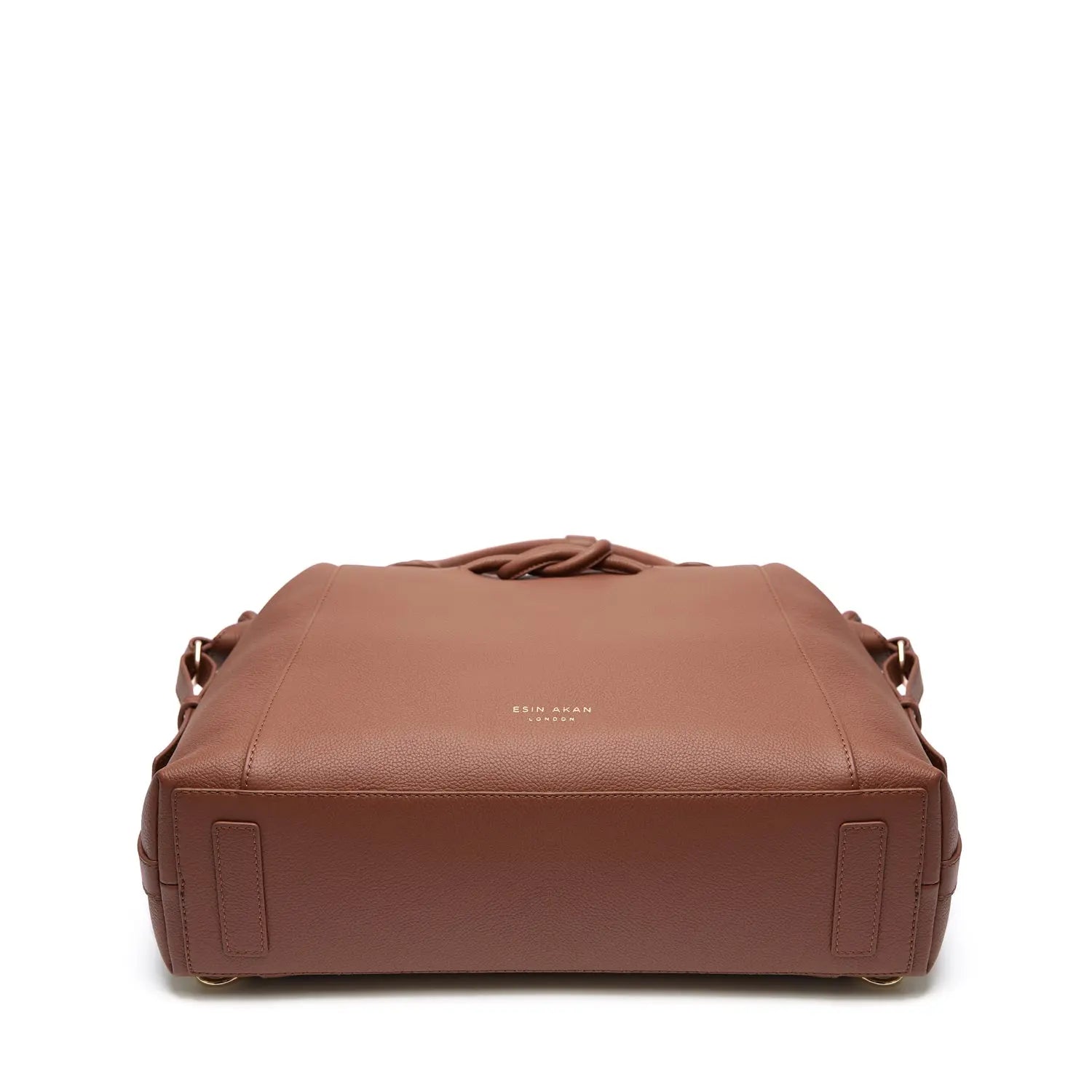 Wimbledon Expandable Multiway Backpack Tote Nutshell, Soft Small Grain Calf Leather