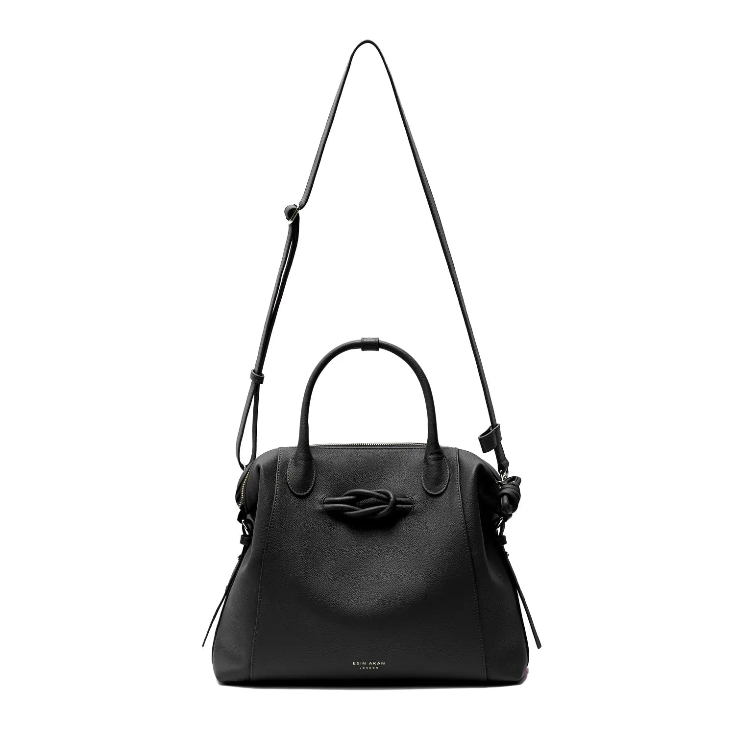 Wimbledon Leather Backpack Tote, Black Black