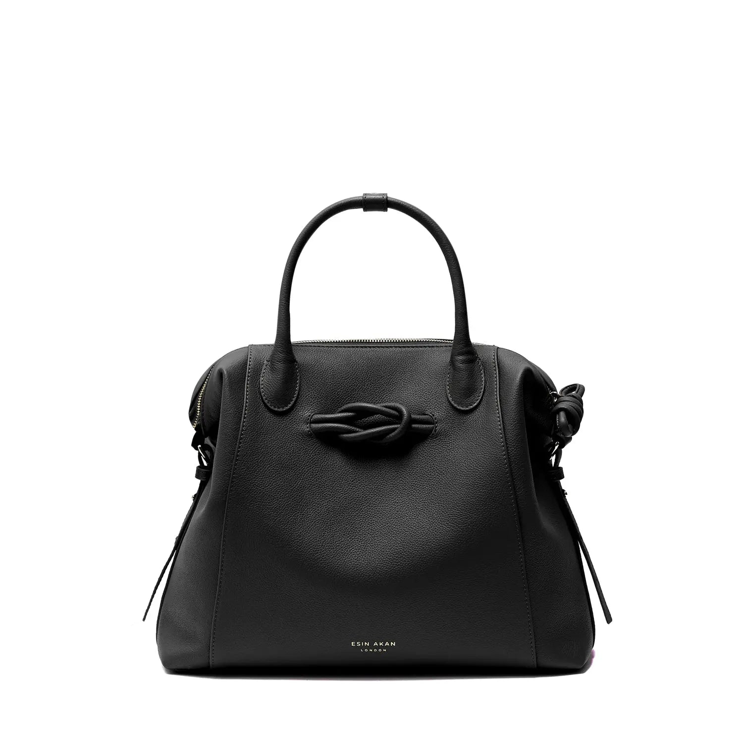 Wimbledon Leather Backpack Tote, Black Black