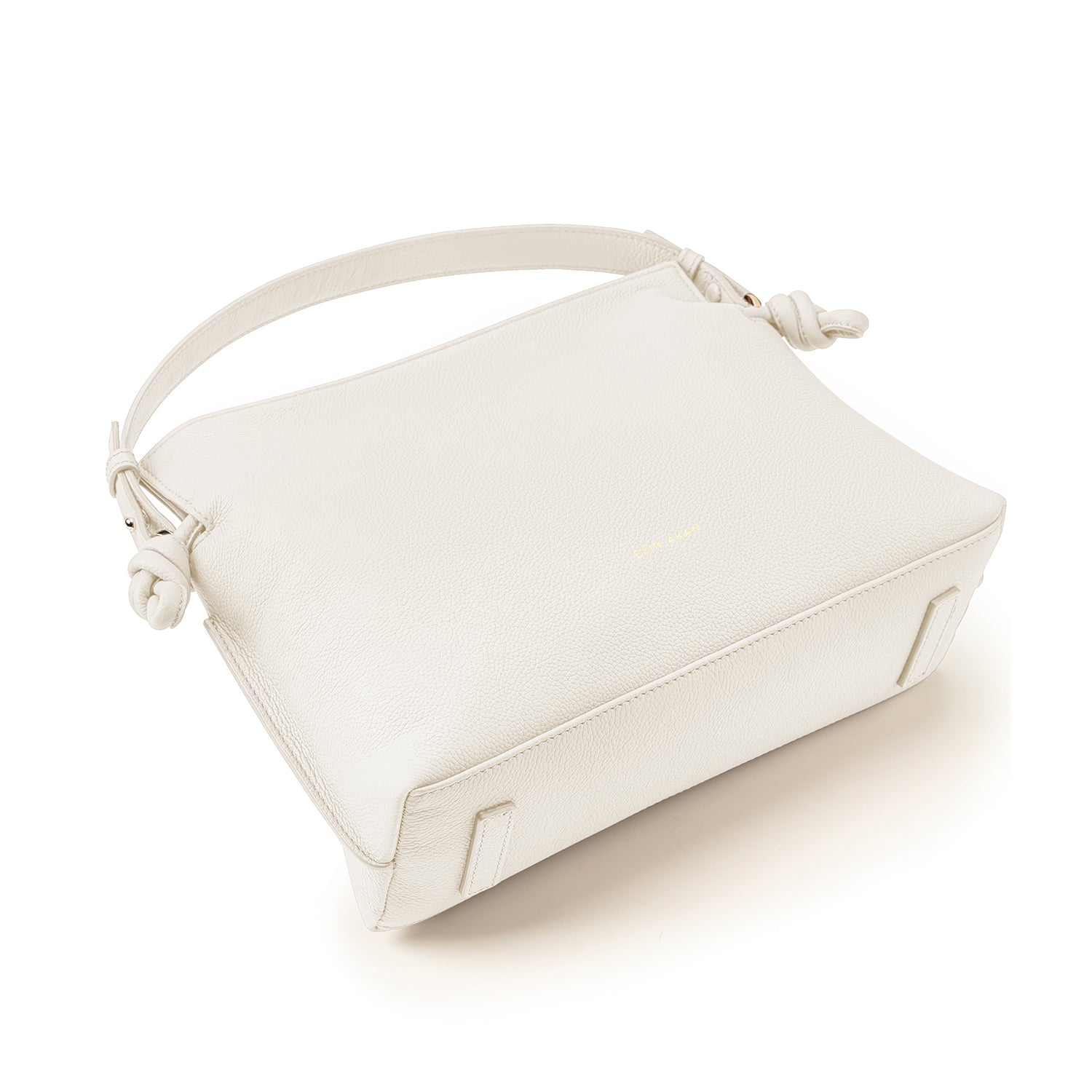 Midi Emma Convertible Tote White Soft Small Grain Calf Leather