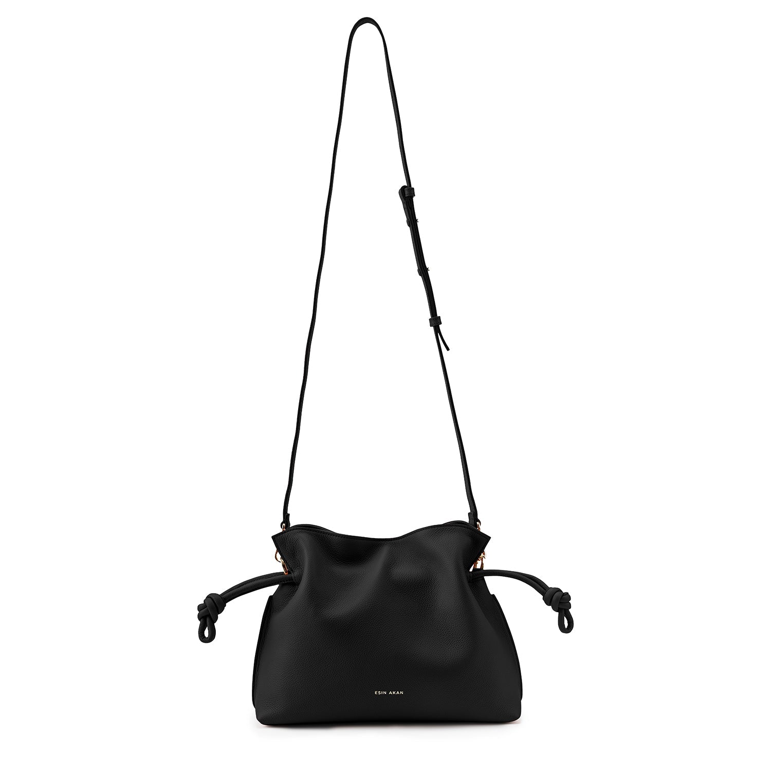 Midi Emma Convertible Tote Black, Soft Small Grain Calf Leather
