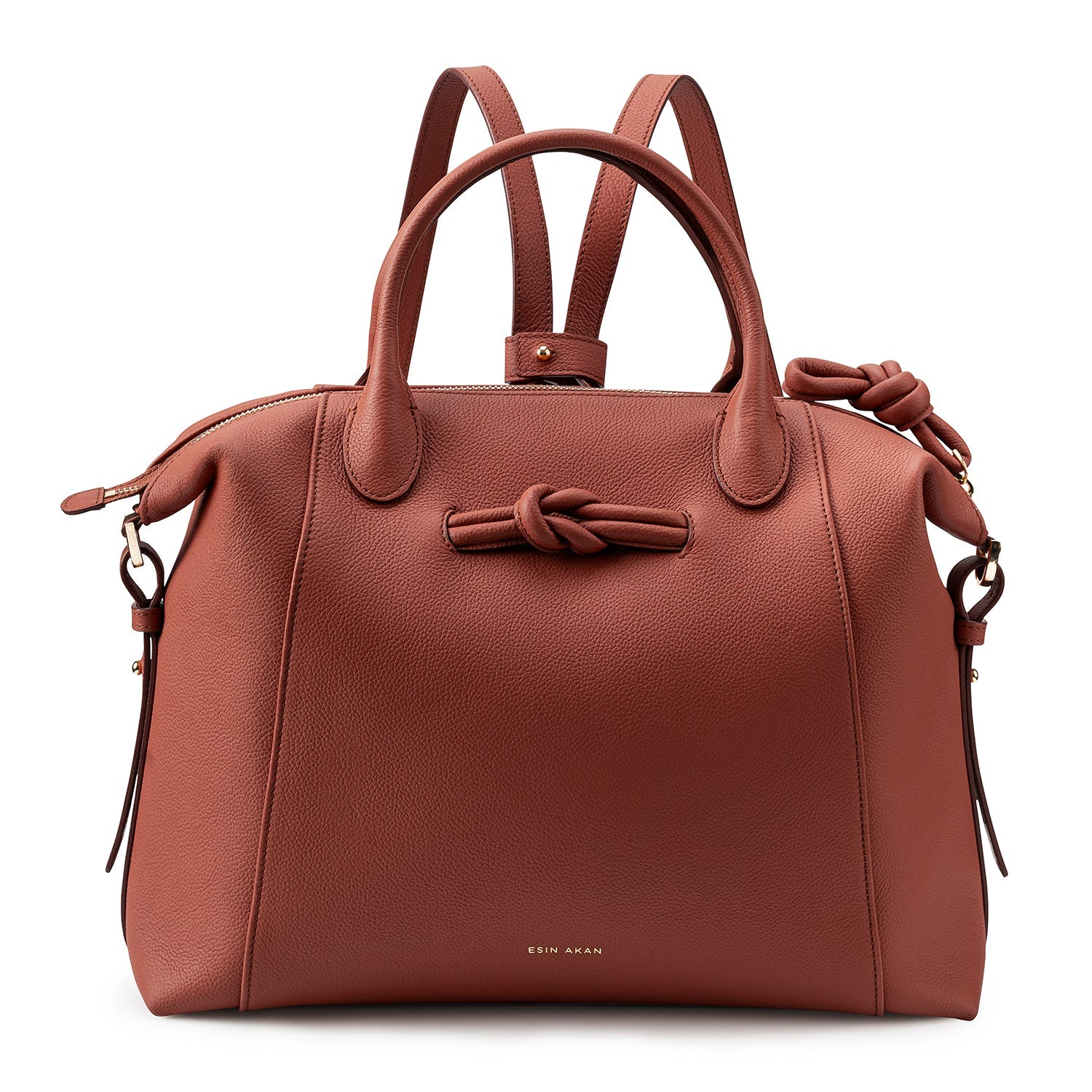 Wimbledon Leather Laptop Backpack, Terracotta Terracotta, Soft Small Grain Calf Leather