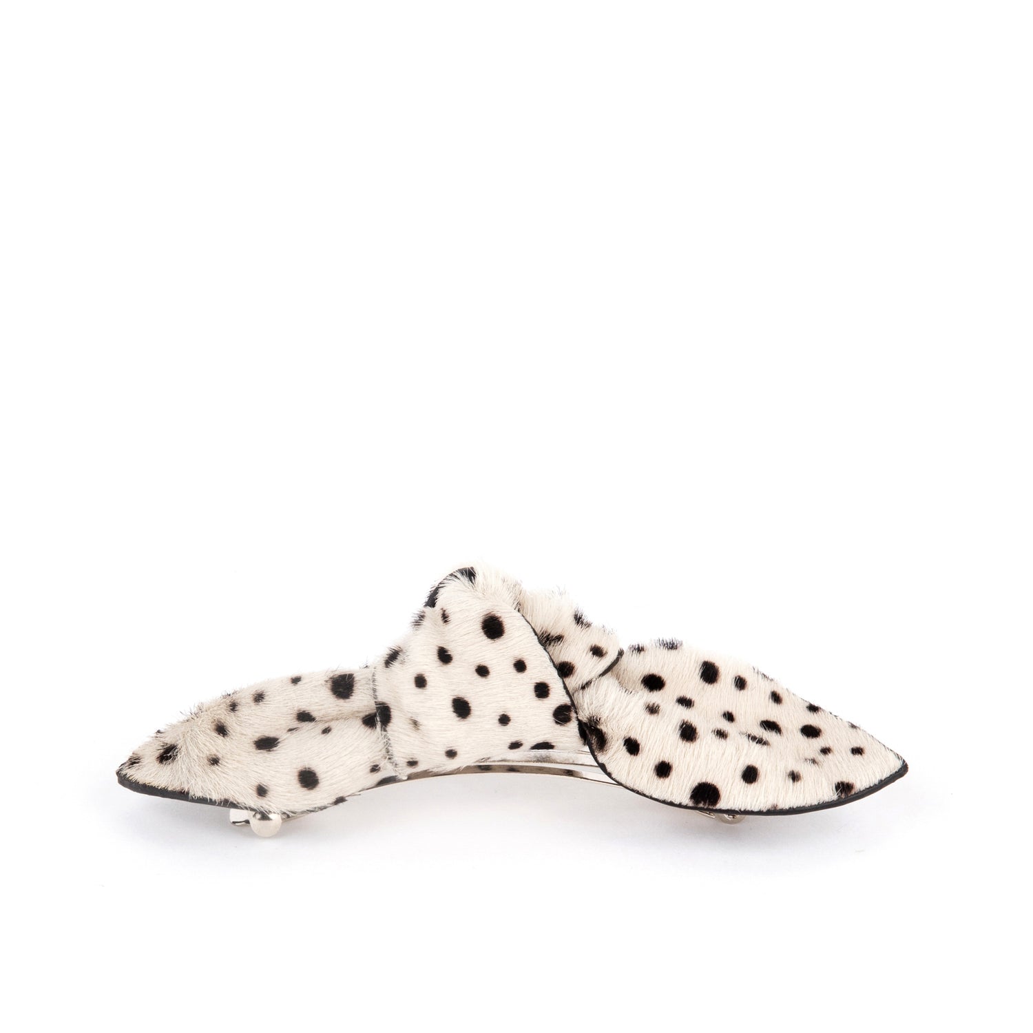 Charlotte Leather Knot Hair Barrette, Cheetah Cheetah