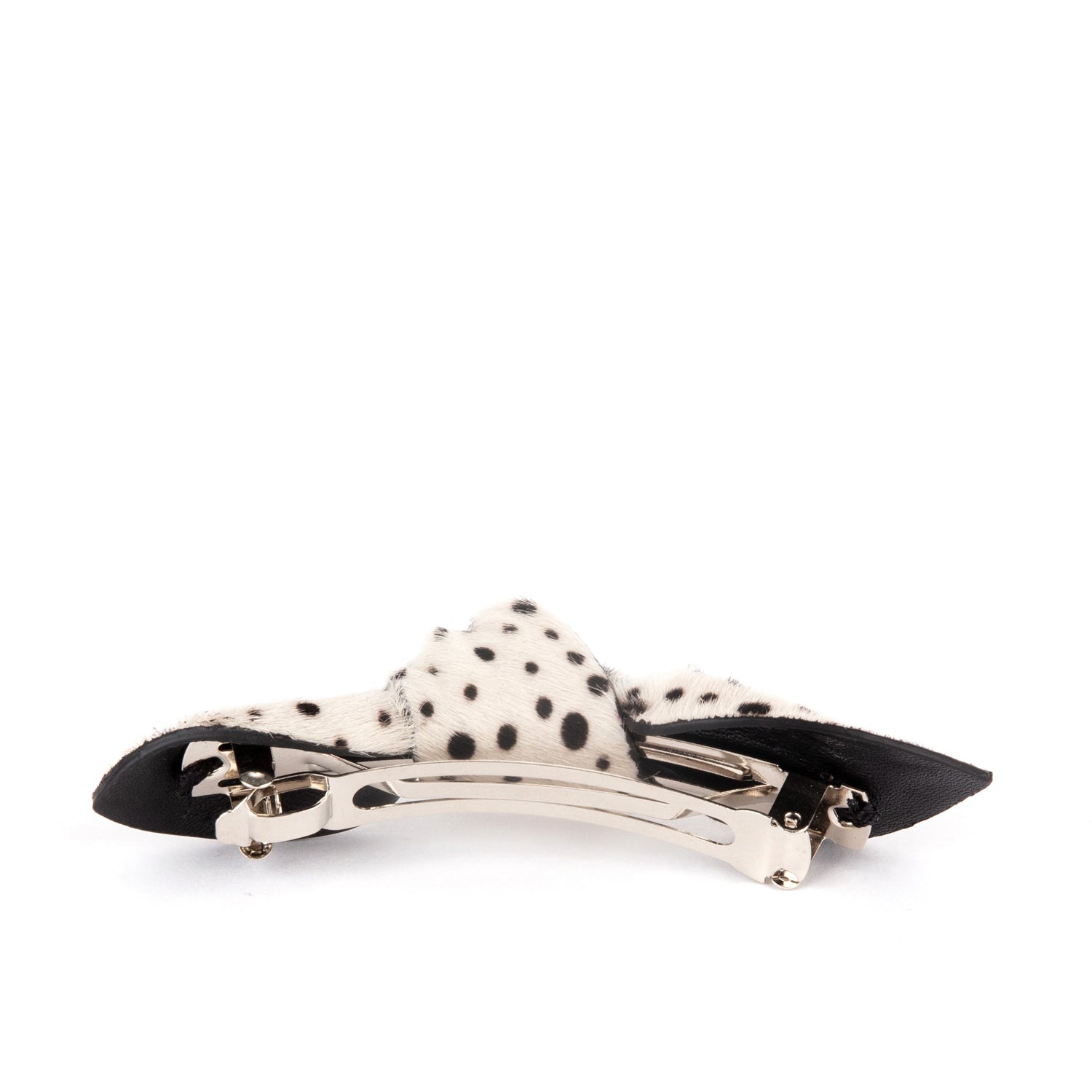 Charlotte Leather Knot Hair Barrette, Cheetah Cheetah