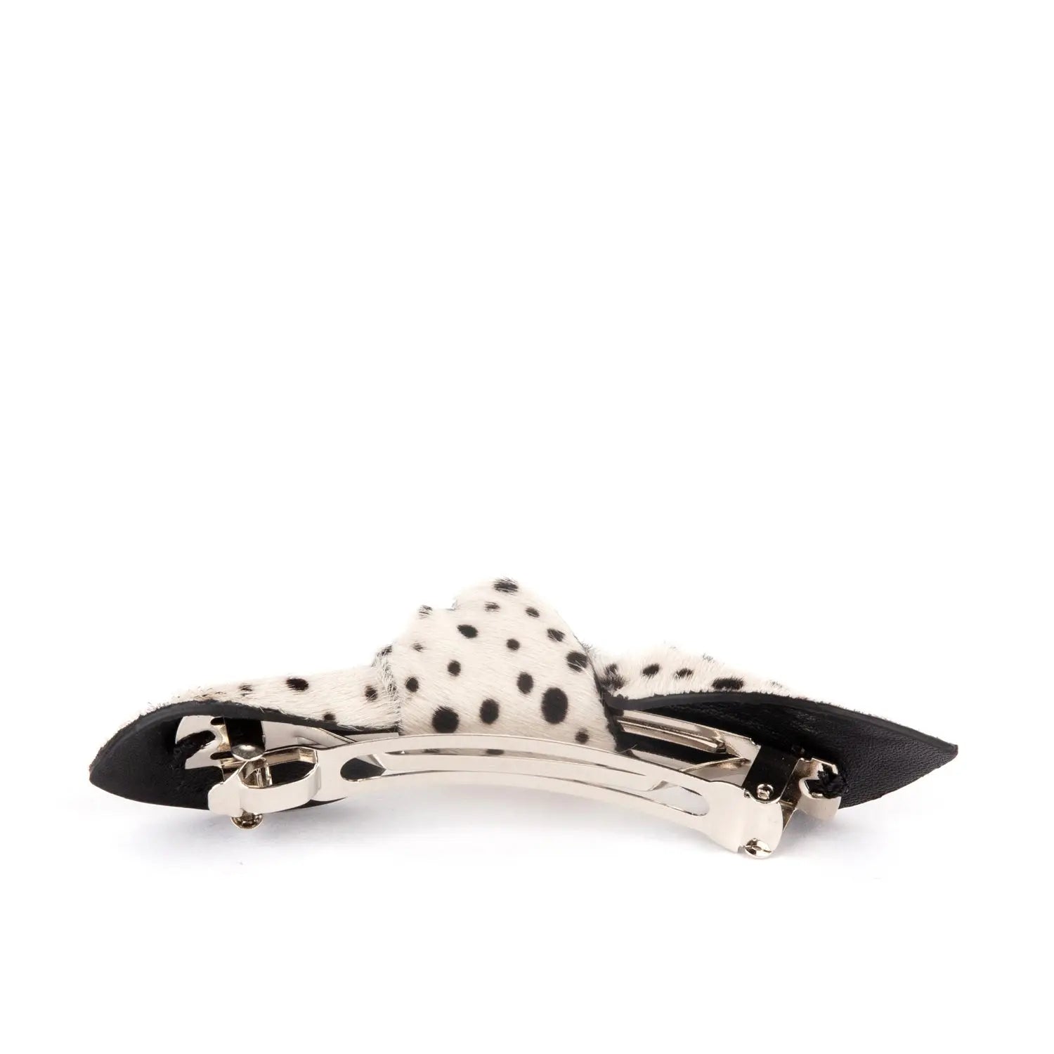 Charlotte Leather Knot Hair Barrette, Cheetah Cheetah