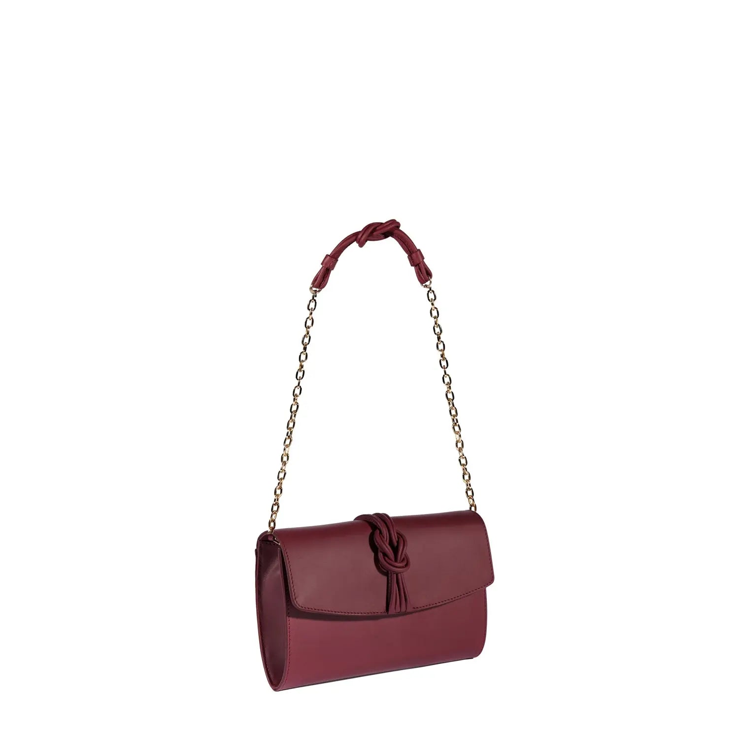 Midi Marylebone, Burgundy Clutch Bag Burgundy