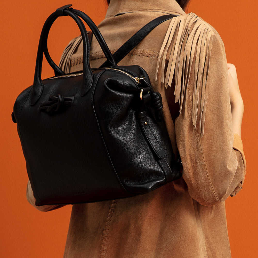 Wimbledon Backpack Tote, Black Black