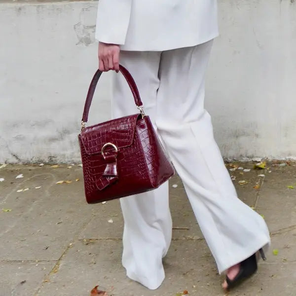 esin akans tote hand bags with text