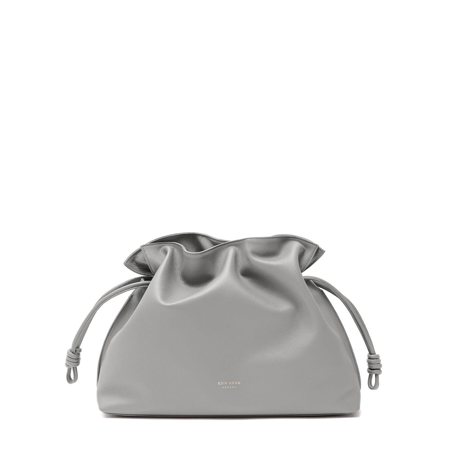 Emma Large Leather Tote Bag, Grey Grey