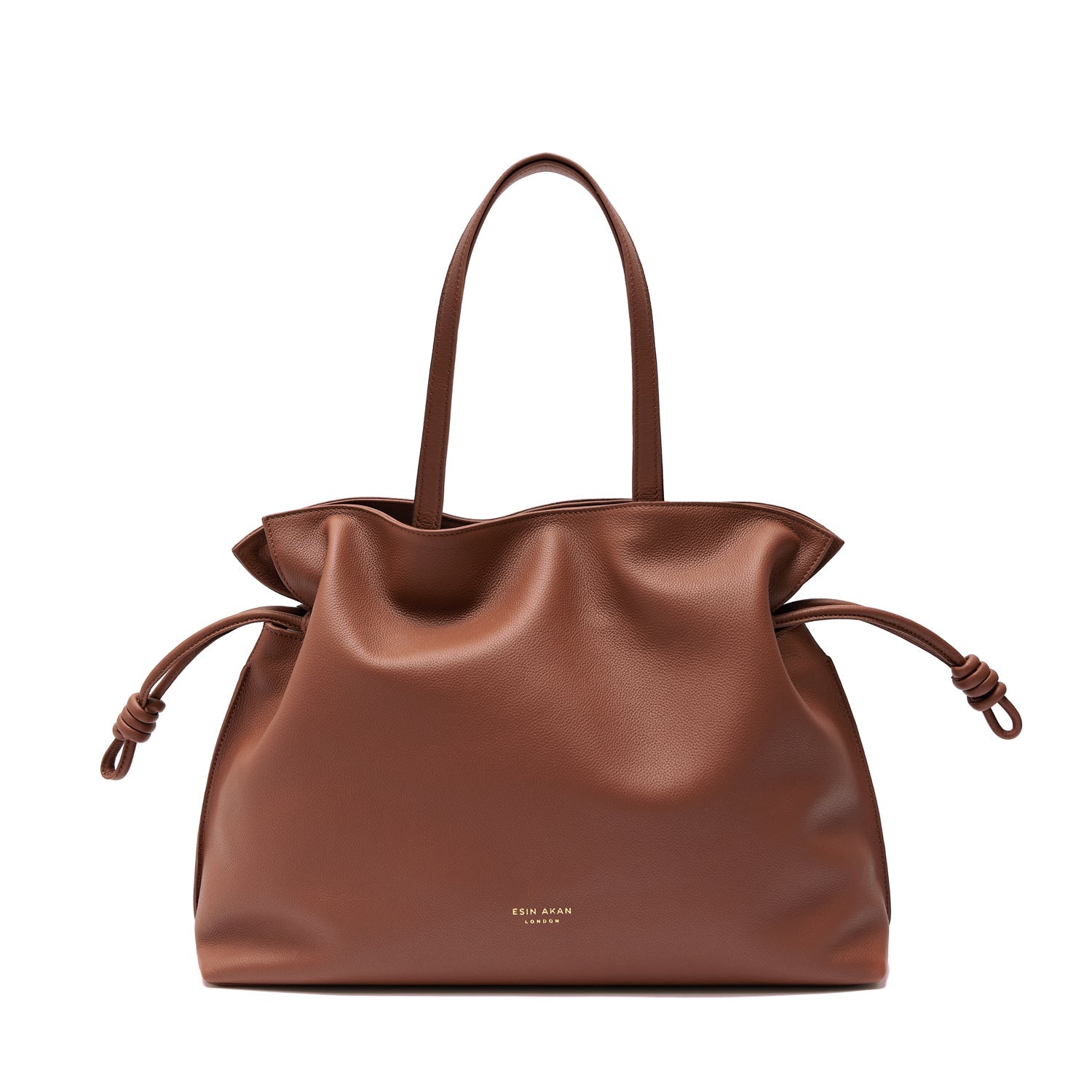 Emma Large Leather Tote Bag, Nutshell Tan