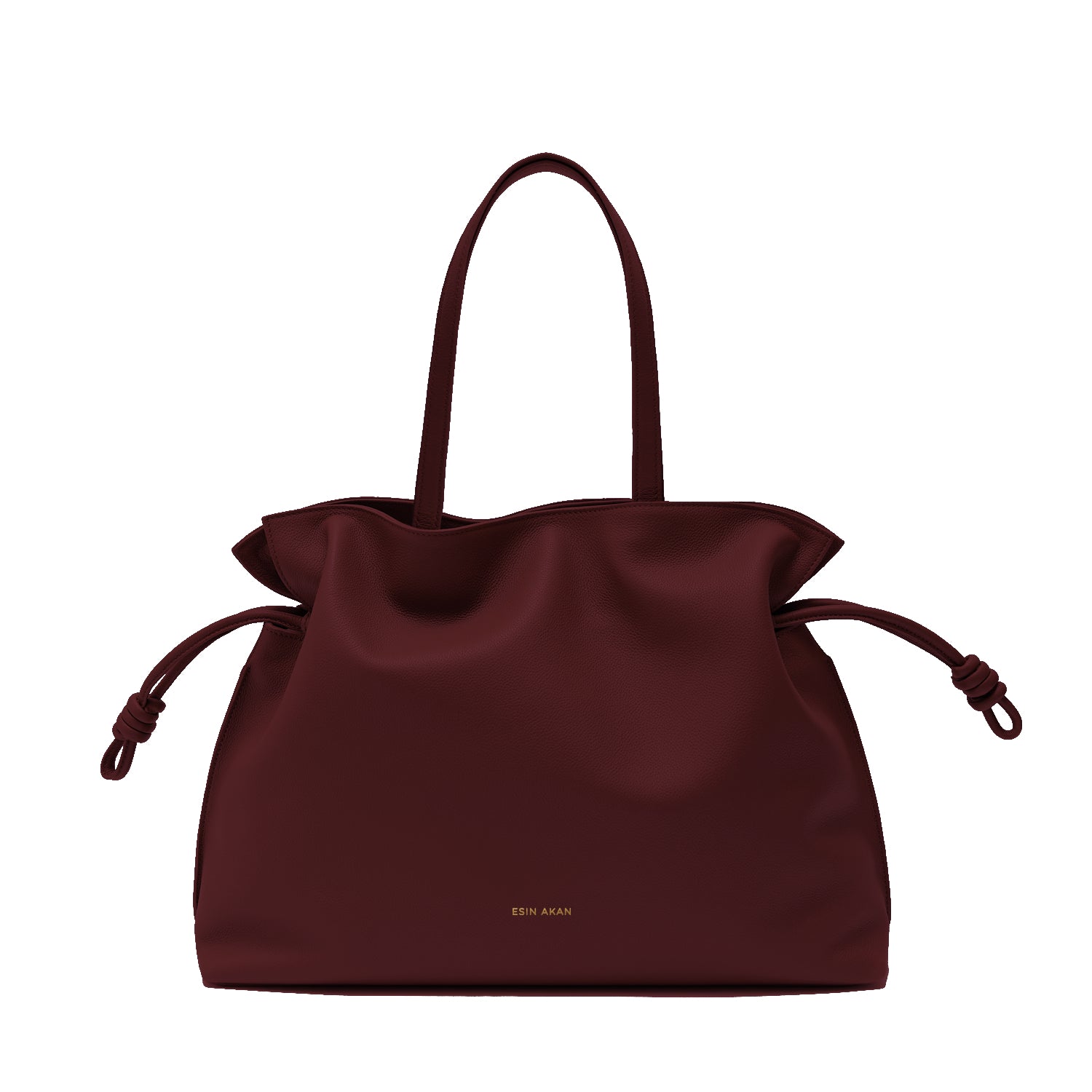 Emma Large Leather Tote Bag, Dark Cherry