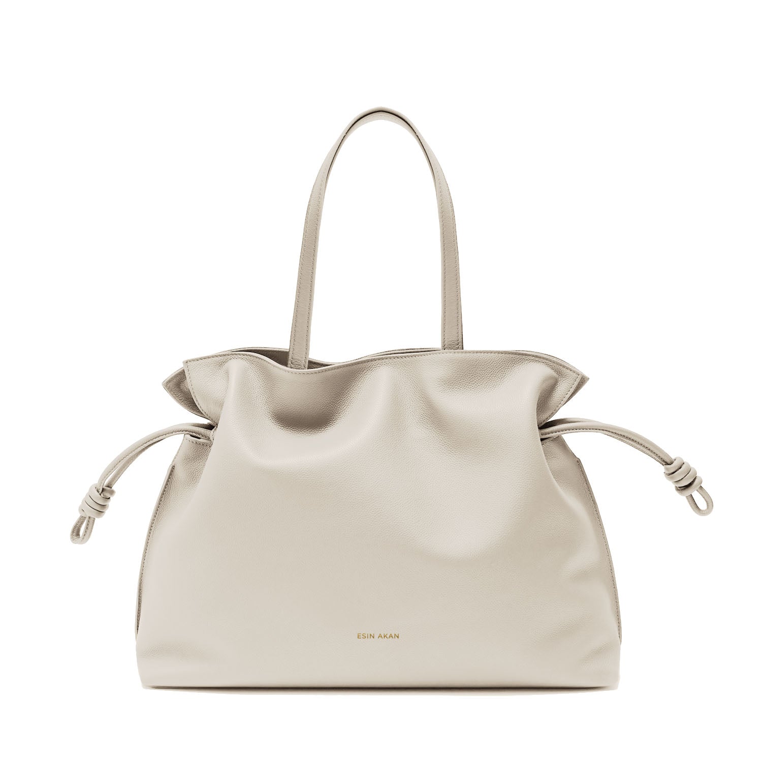 Emma Large Leather Tote Bag, Vanilla