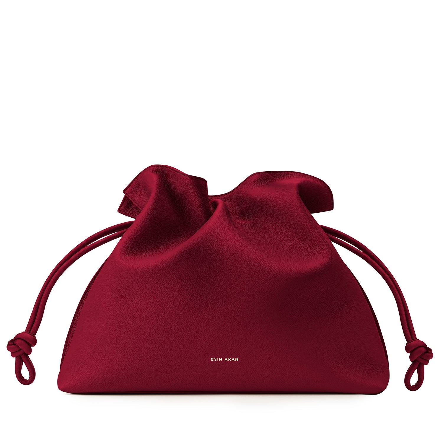 Large Emma Laptop Tote Cherry, Soft Small Grain Calf Leather